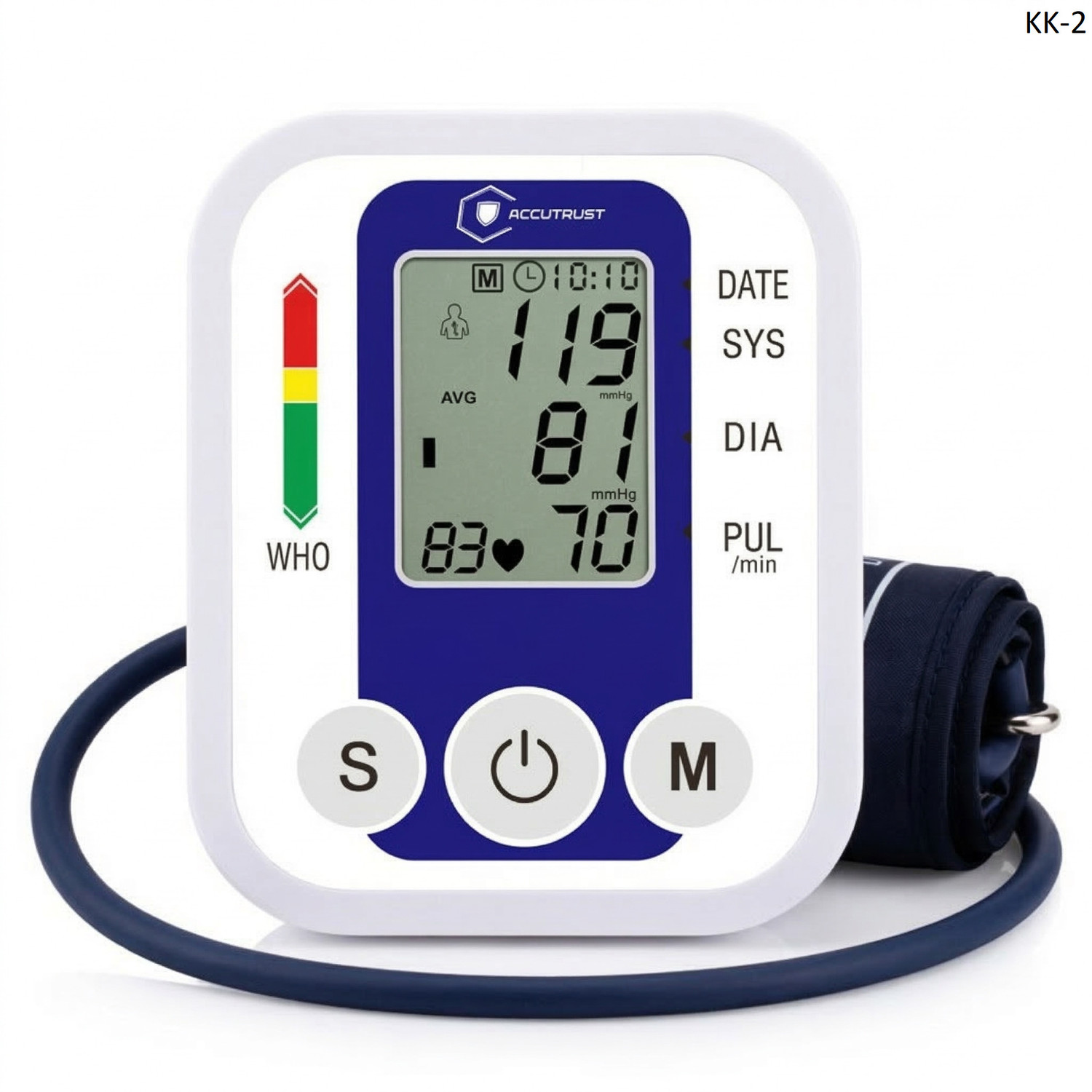 Accutrust KK-2 Digital Blood Pressure Monitor, Upper Arm Style with LCD Display, WHO Indicator Bp Monitor - Accutrust : Flipkart.com