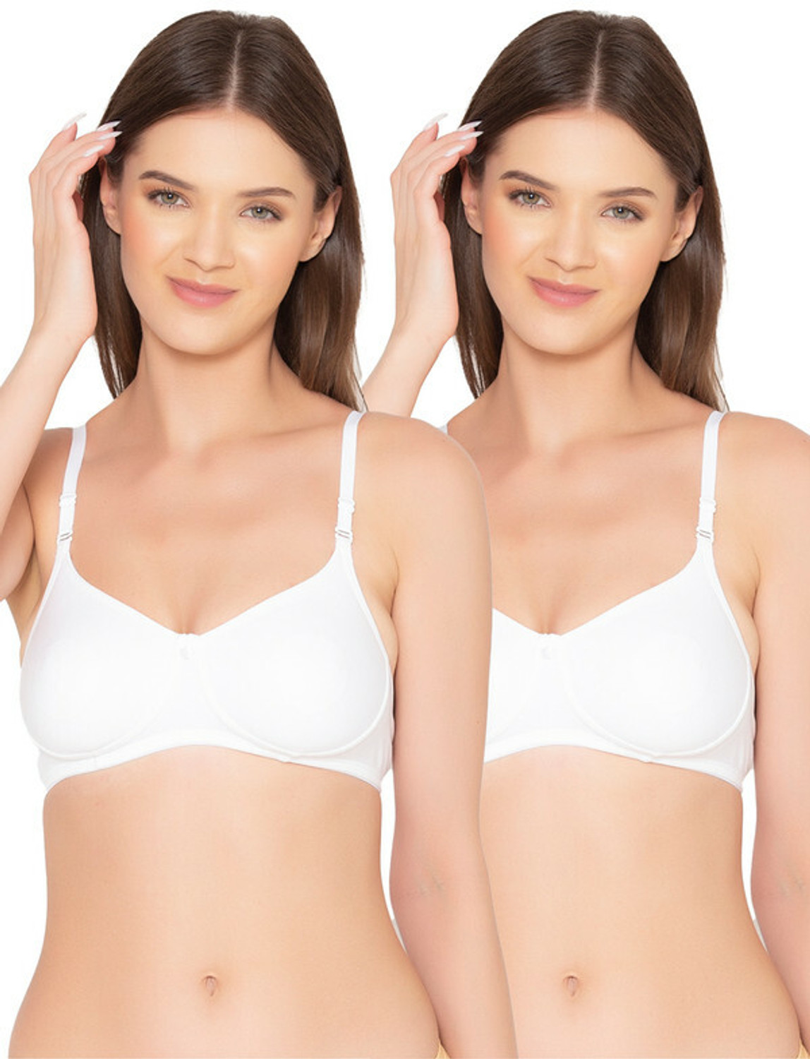 Image of Groversons Paris Beauty Women Full Coverage Non Padded Bra (Beige)