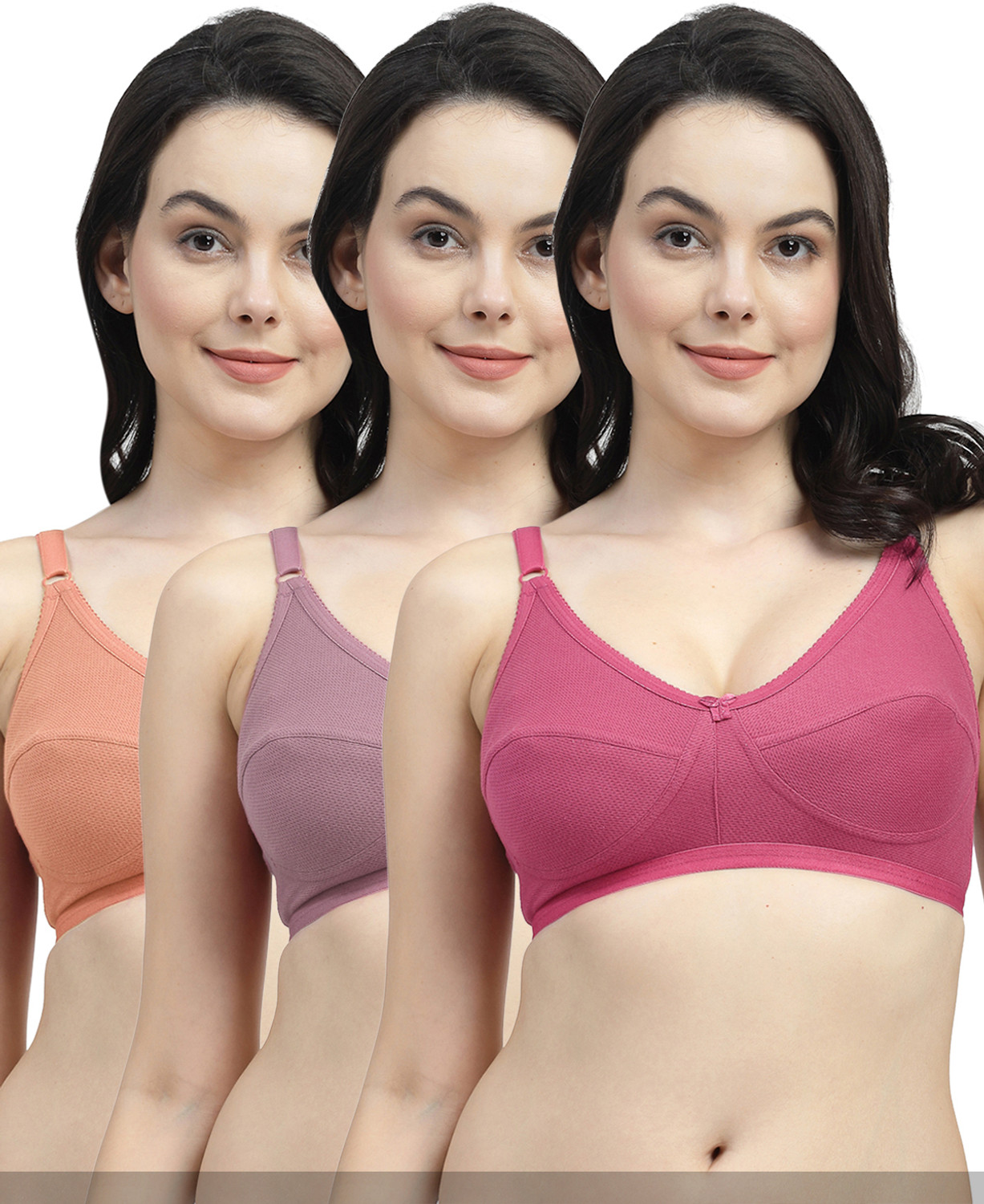 Image of Shyam Sons FLAIR Women Full Coverage Non Padded Bra (Pink)