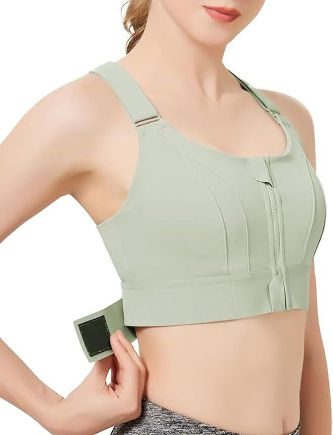 Image of Kesar Lingeries Women Sports Lightly Padded Bra (Light Green)