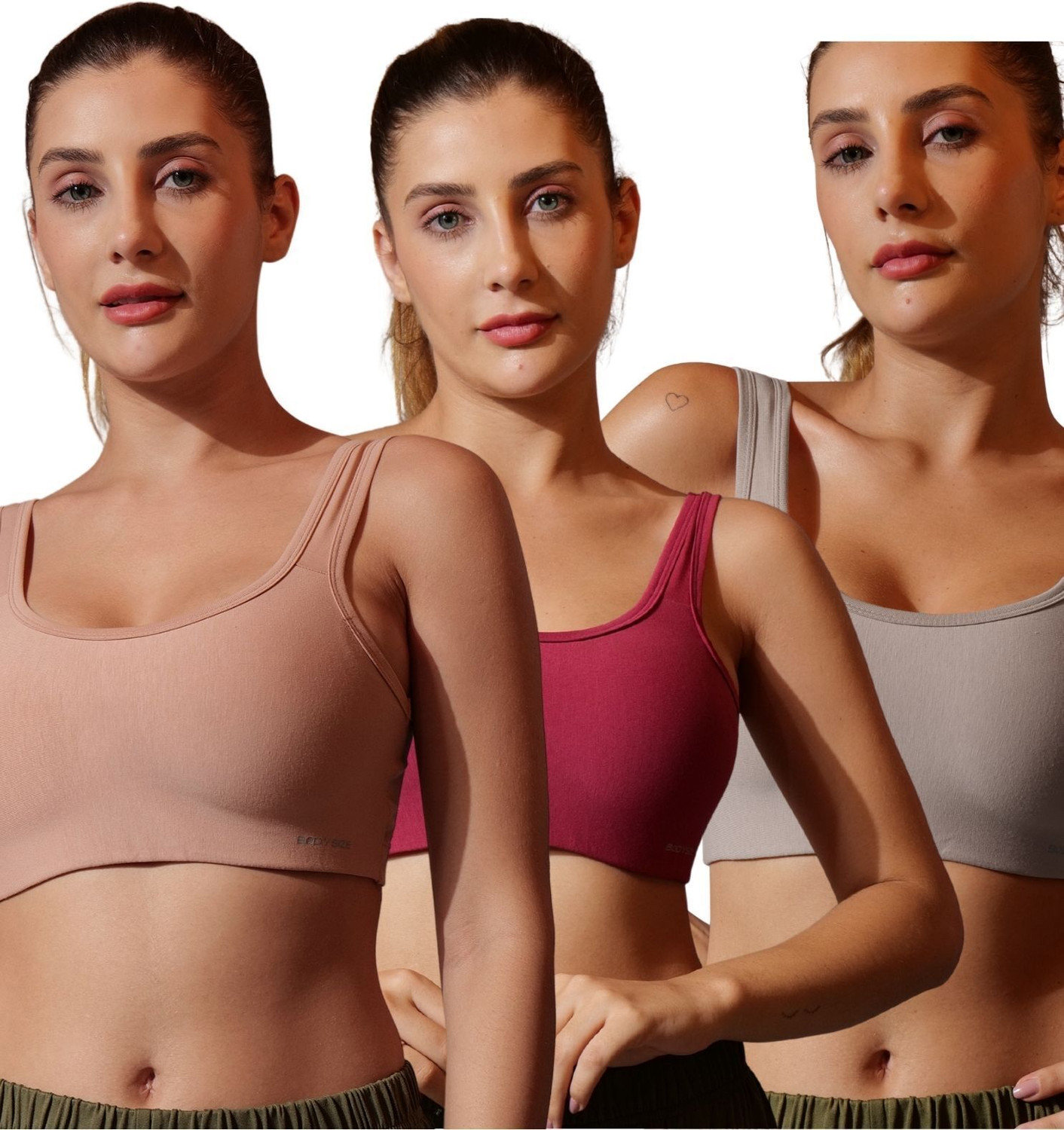 Image of EYEOFPANTHER Women Sports Lightly Padded Bra (Black)