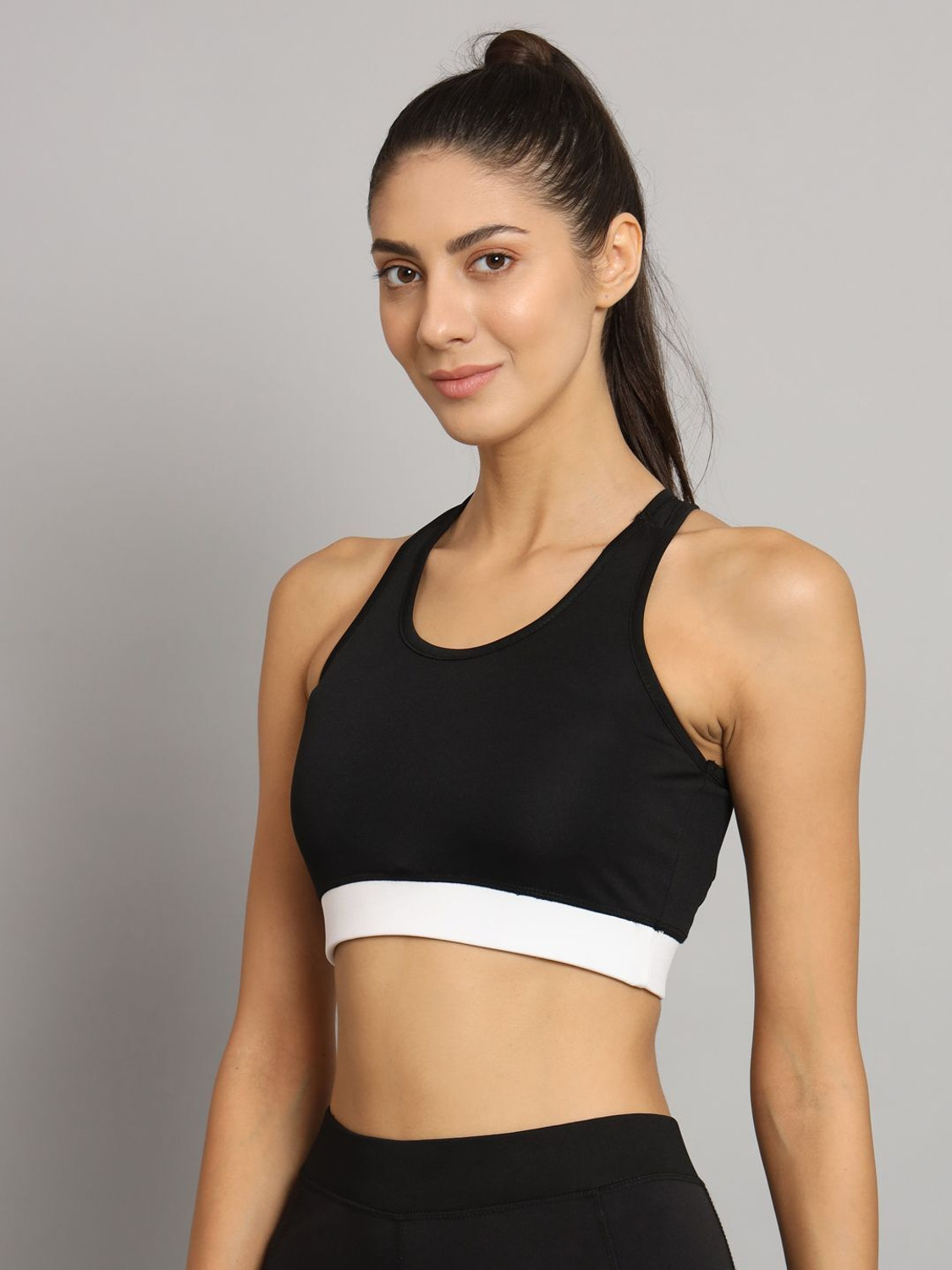 Image of Fixfolk Pack of 3 Women Sports Lightly Padded Bra (Multicolor)