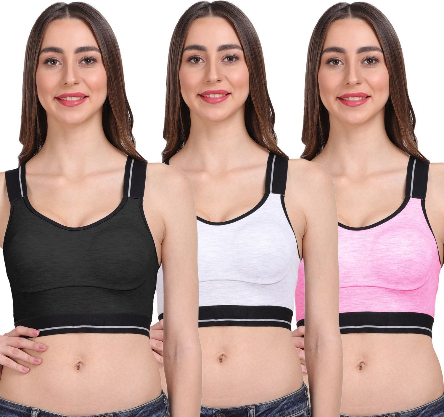 Image of Kesar Lingeries Women Sports Lightly Padded Bra (Light Green)
