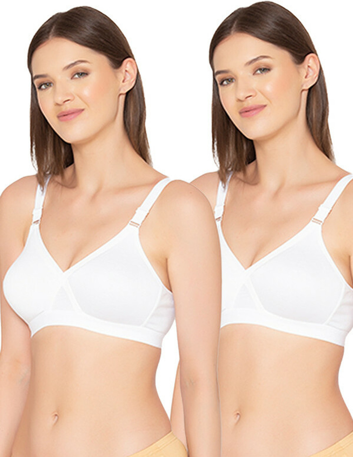 Image of Groversons Paris Beauty Women Full Coverage Non Padded Bra (Beige)