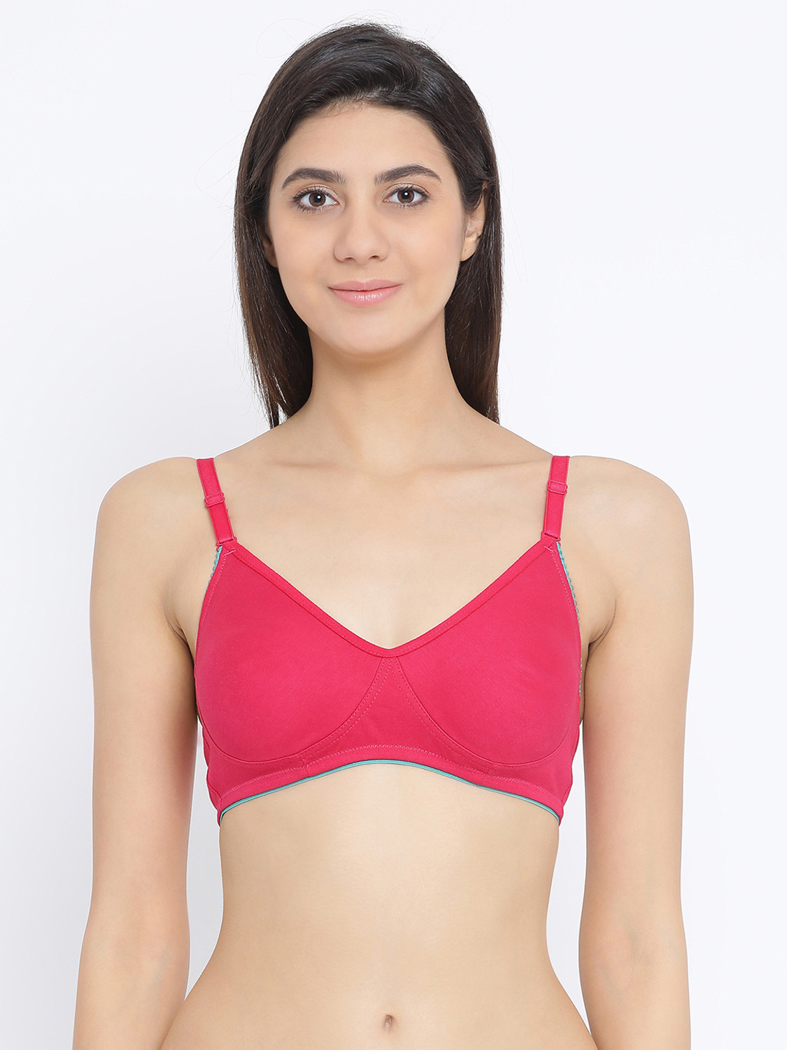 Image of Clovia Women T-Shirt Non Padded Bra (Pink)