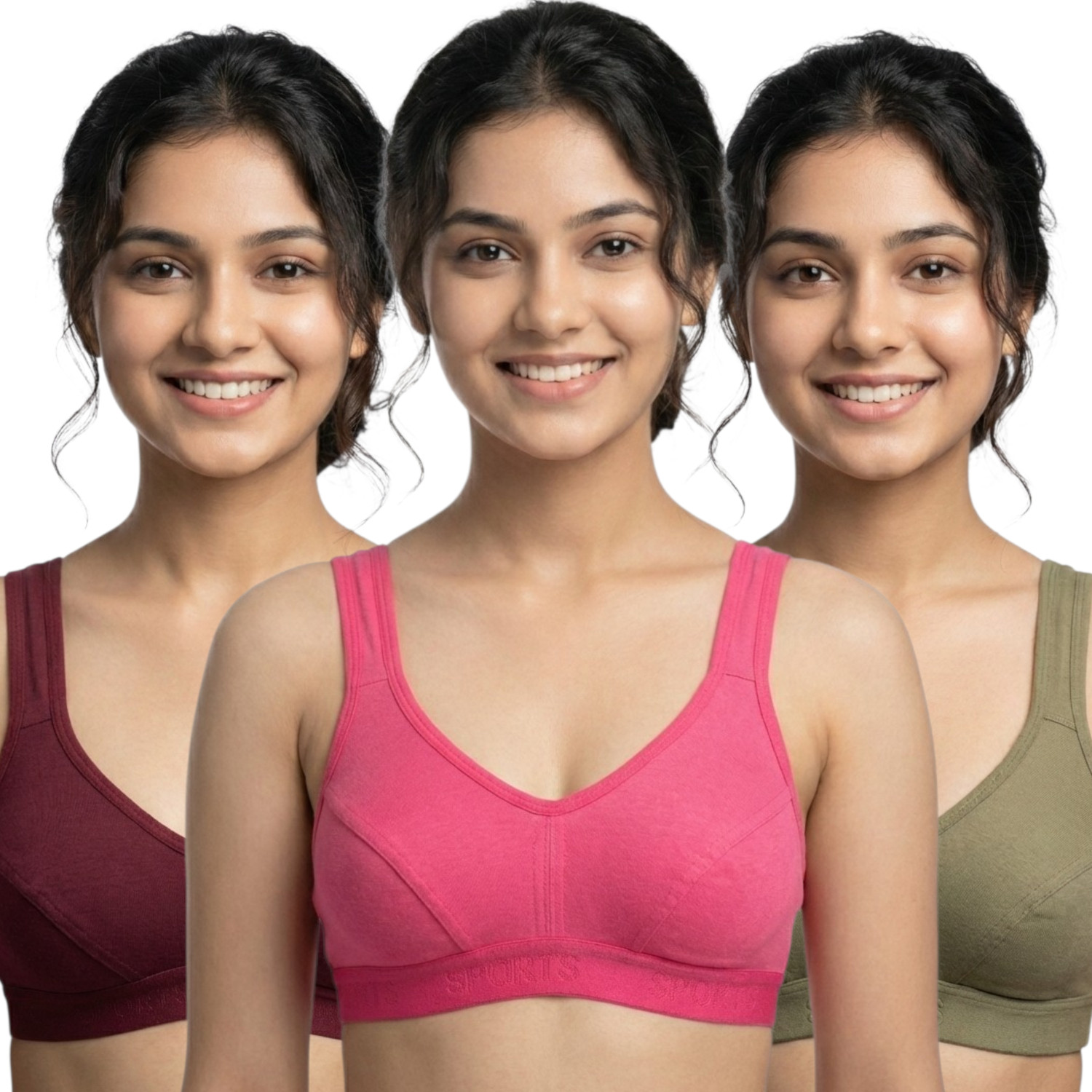 Image of GITLERA Women Everyday Non Padded Bra (Multicolor)