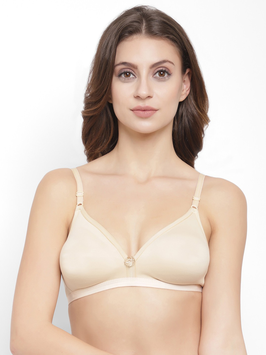 Image of Floret Women T-Shirt Non Padded Bra (Beige)