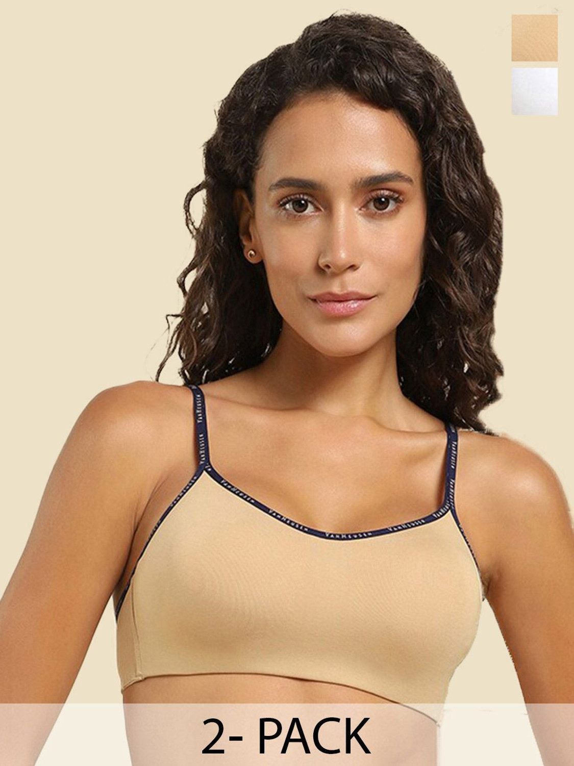 Image of VAN HEUSEN Women Cami Bra Non Padded Bra (Black)