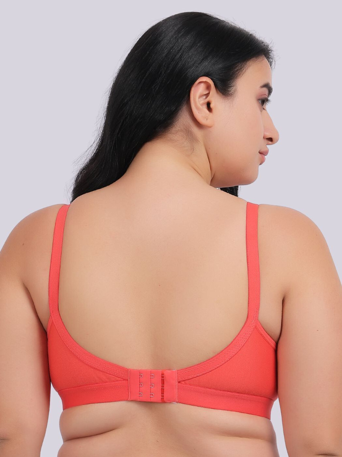 Image of Fabme Women Full Coverage Non Padded Bra (Pink)