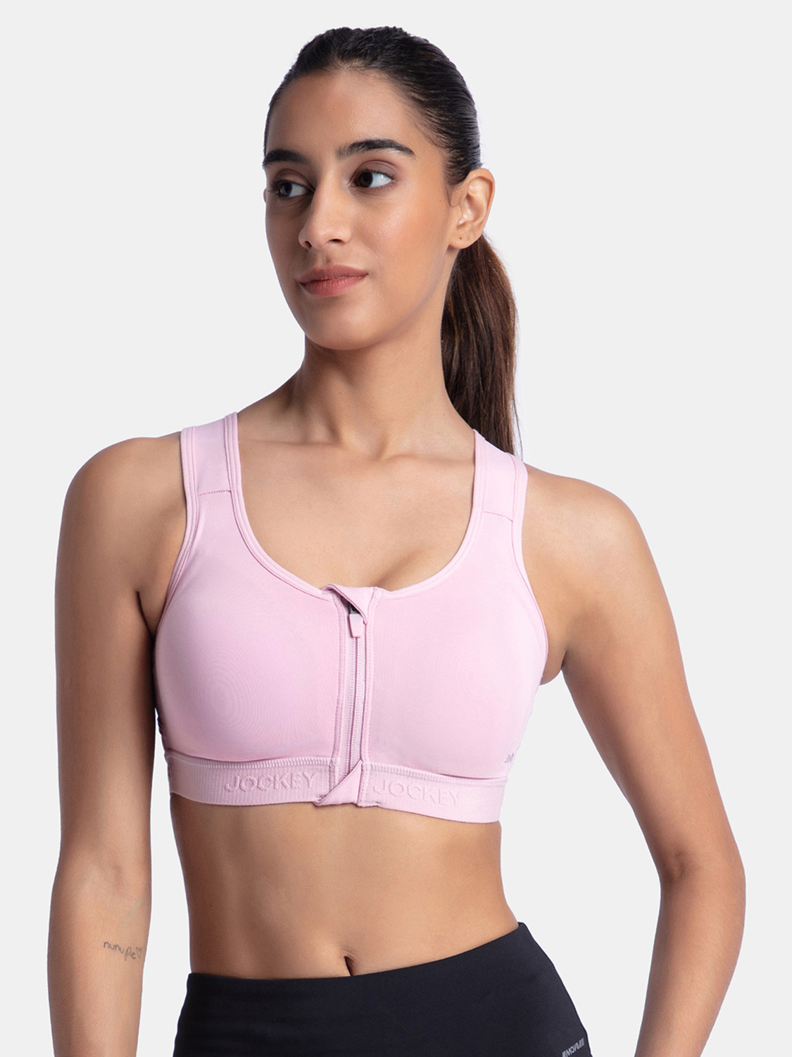 Image of EYEOFPANTHER Women Sports Lightly Padded Bra (Black)