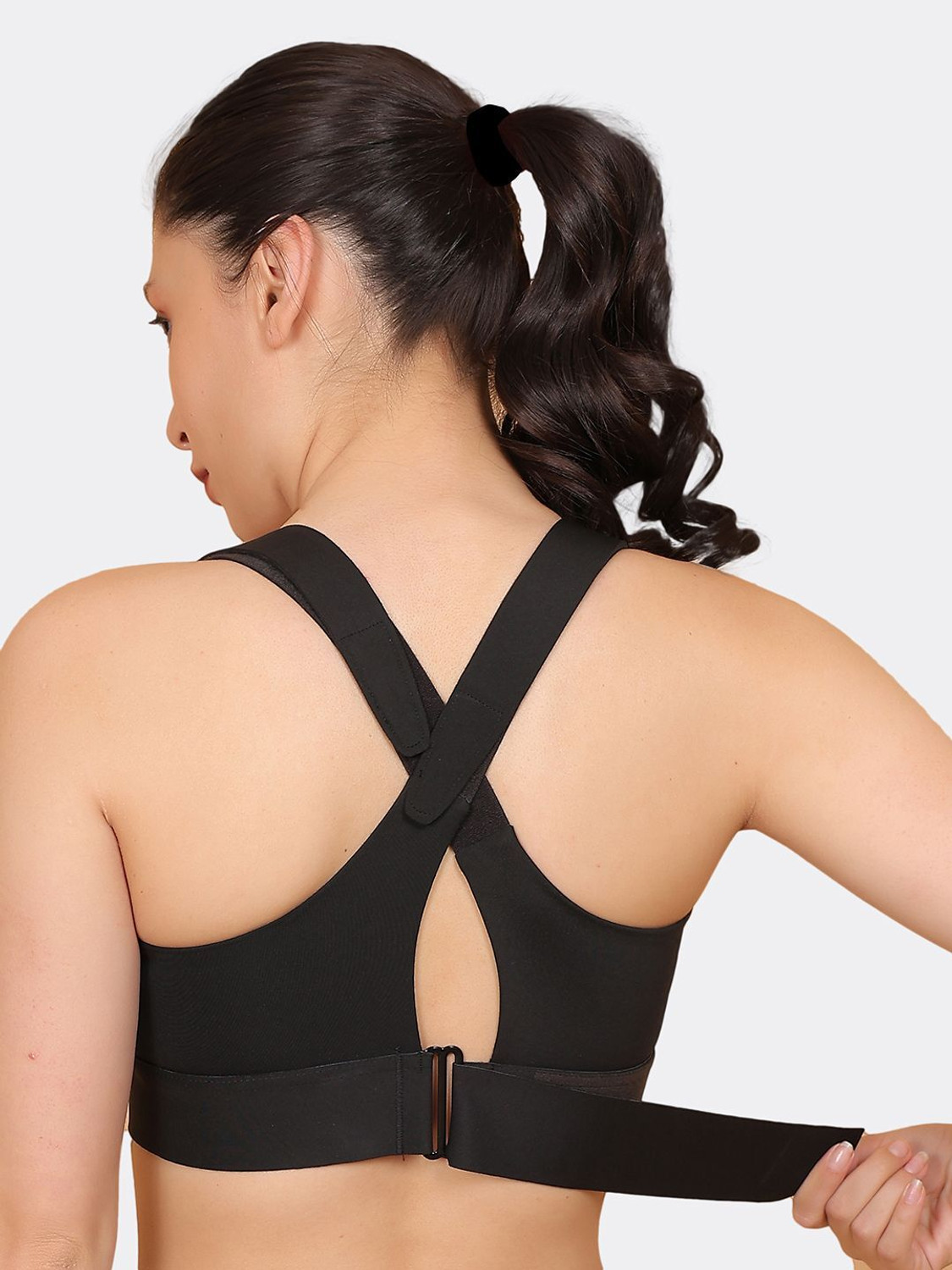 Image of EYEOFPANTHER Women Sports Lightly Padded Bra (Black)