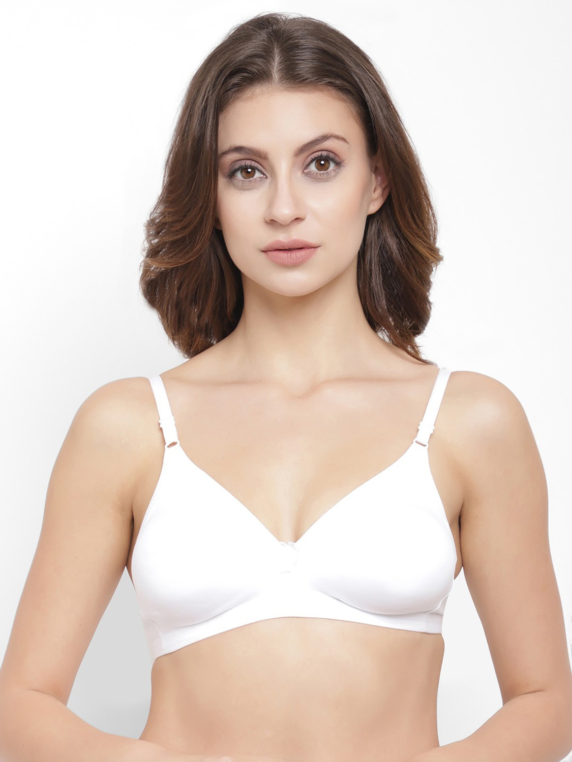 Image of Floret Women T-Shirt Non Padded Bra (White)