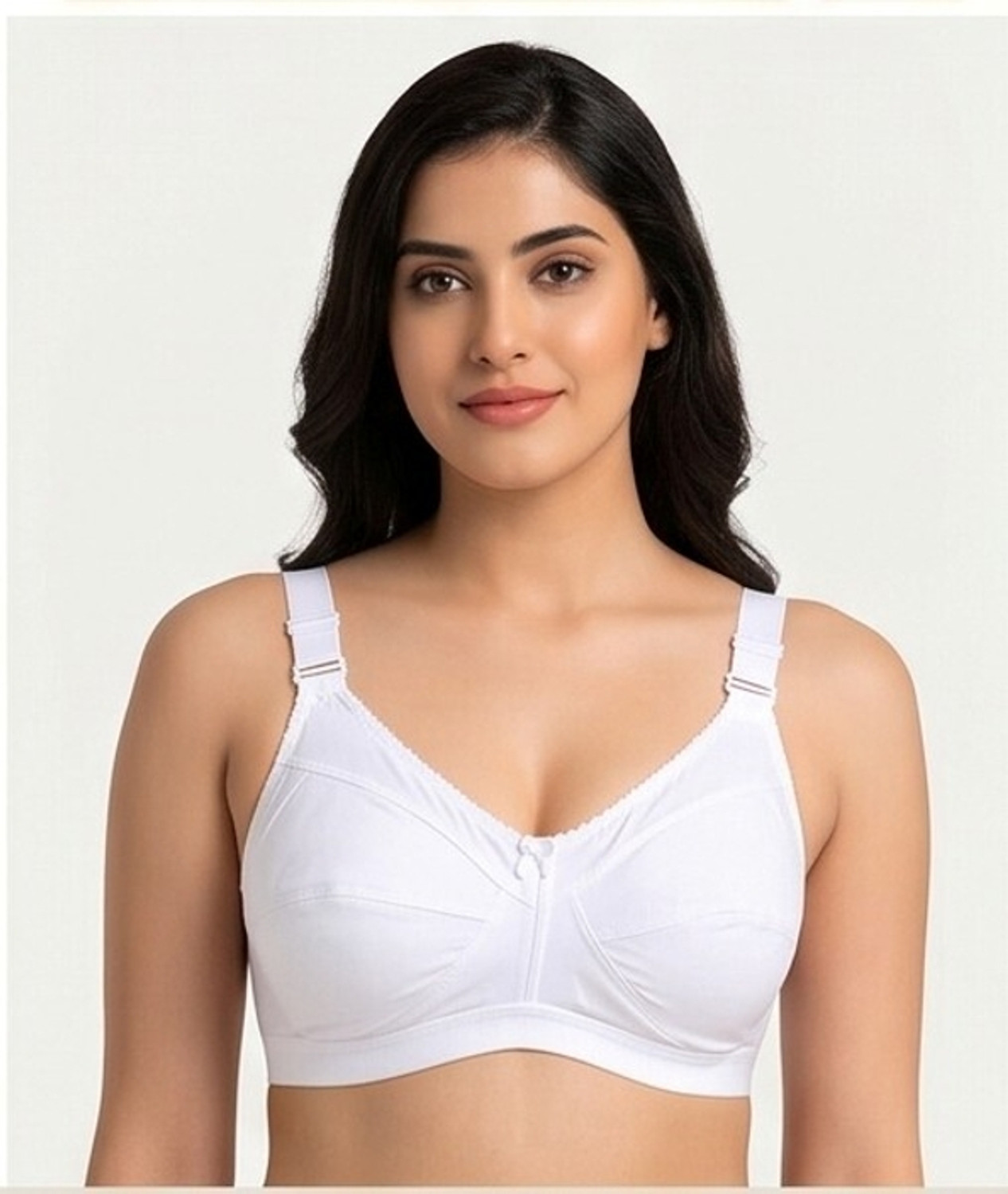 Image of Fabme Women Full Coverage Non Padded Bra (White)