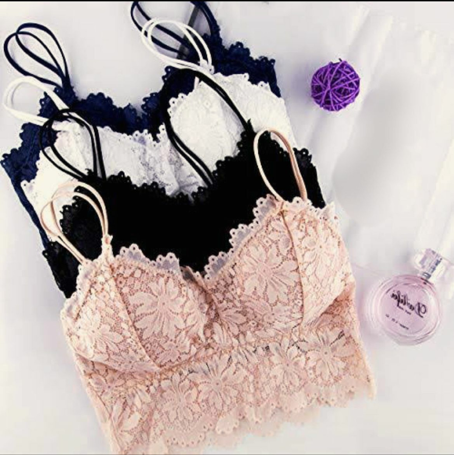 Image of VS Beauti Pack of 4 Women Bralette Lightly Padded Bra (Multicolor)