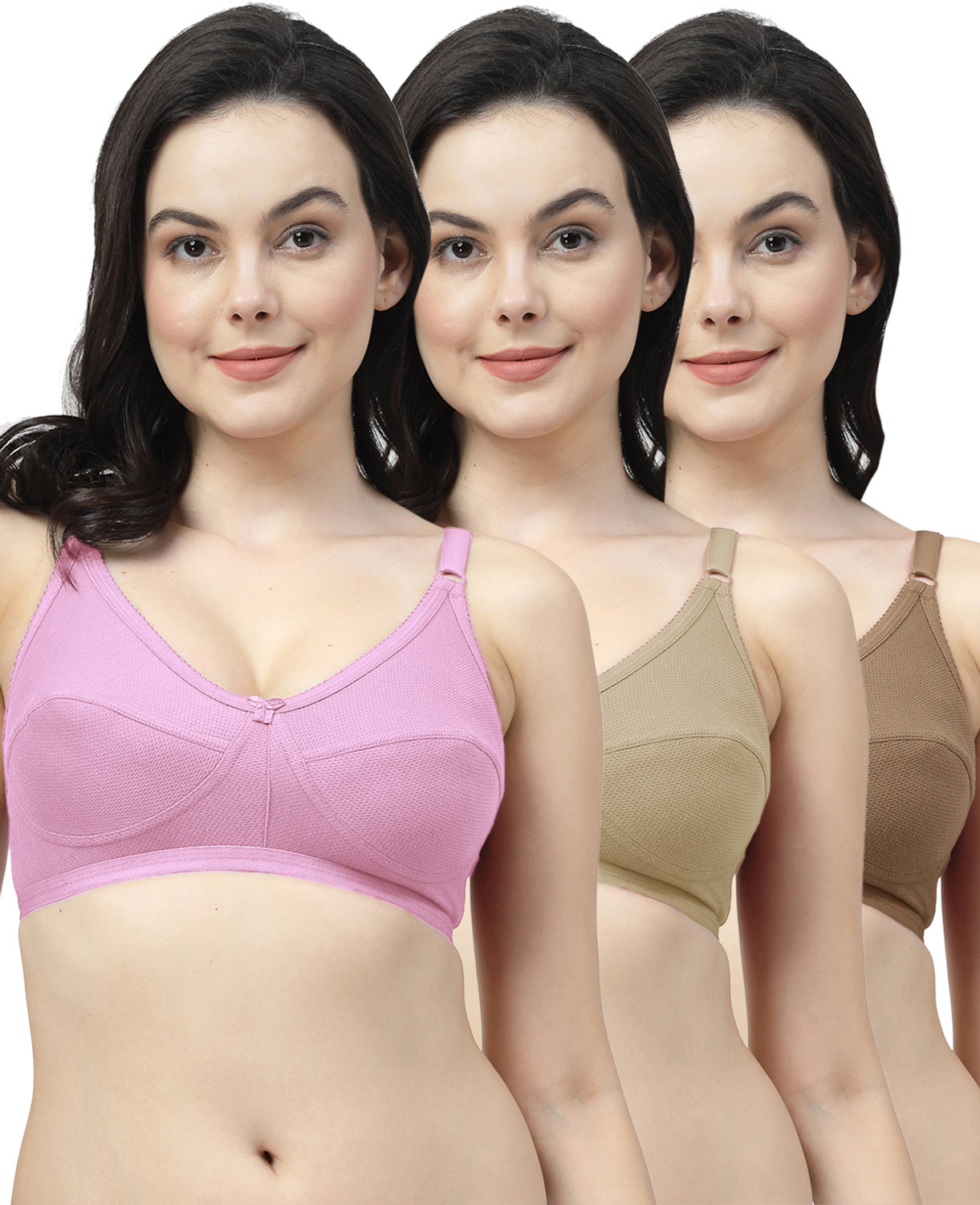 Image of Shyam Sons FLAIR Women Full Coverage Non Padded Bra (Pink)