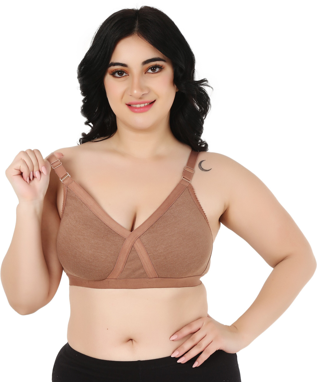 Image of Fabme Women Full Coverage Non Padded Bra (Pink)