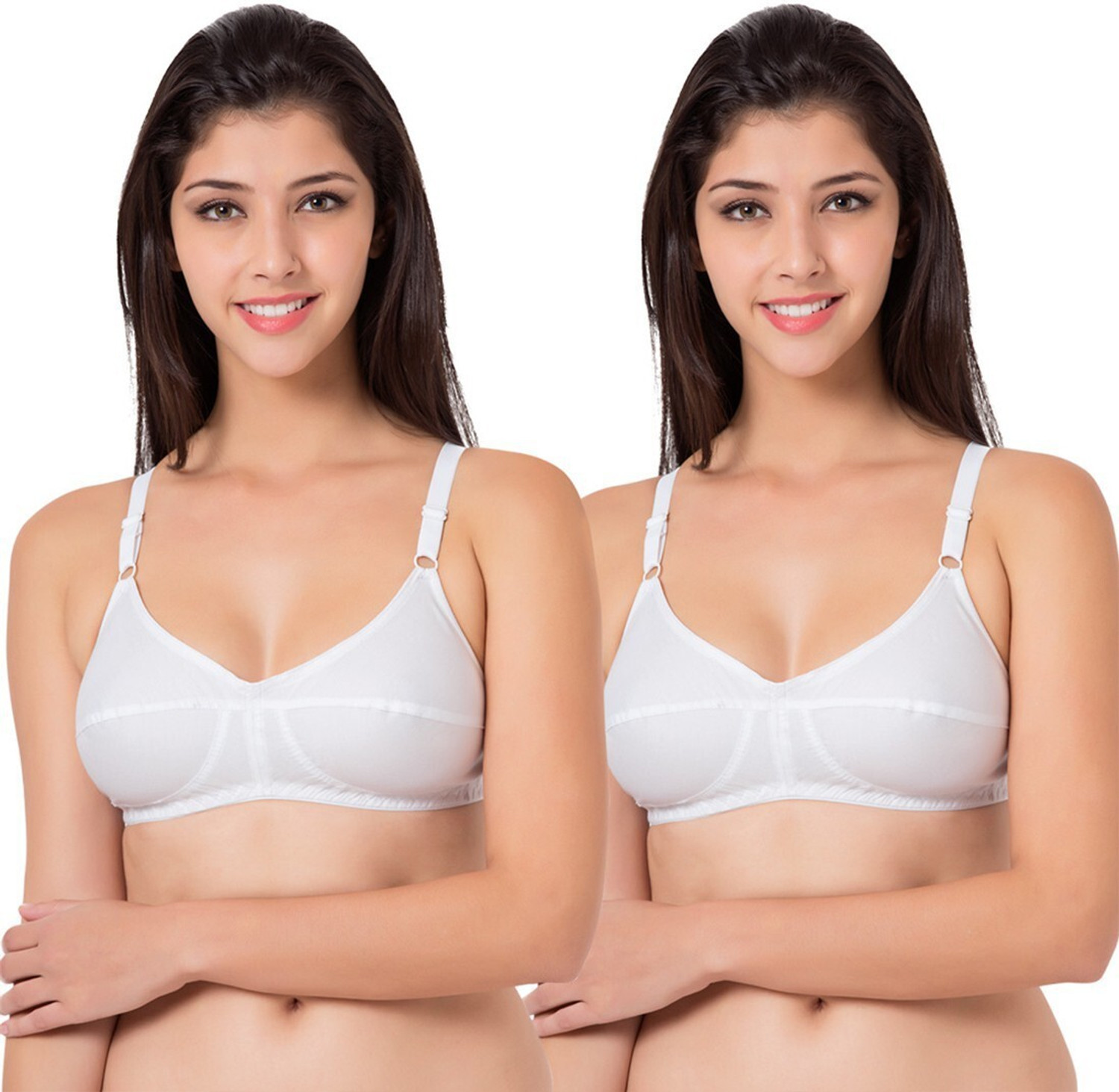 Image of Clovia Pack of 3 Women Full Coverage Non Padded Bra (Multicolor)