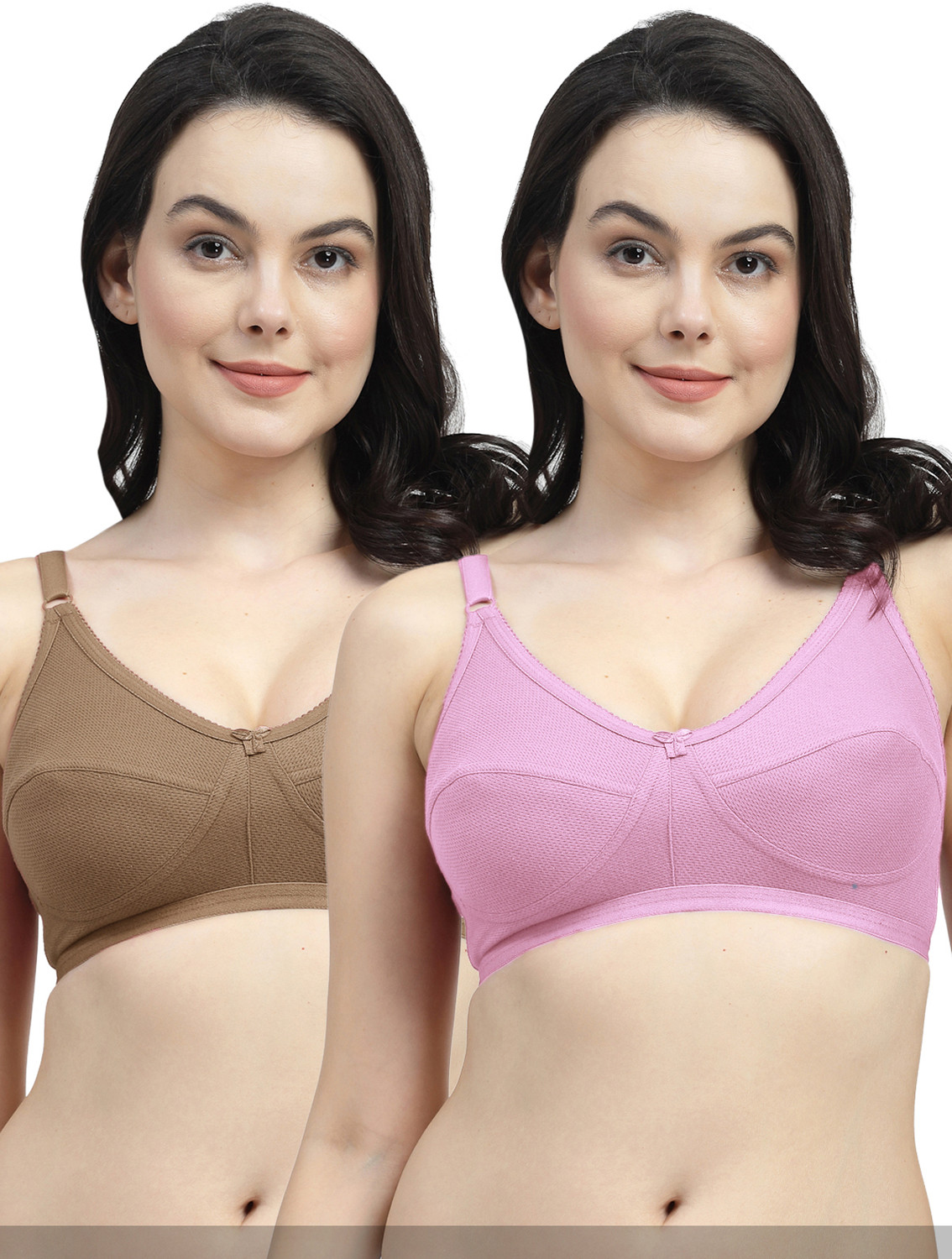 Image of Shyam Sons FLAIR Women Full Coverage Non Padded Bra (Pink)