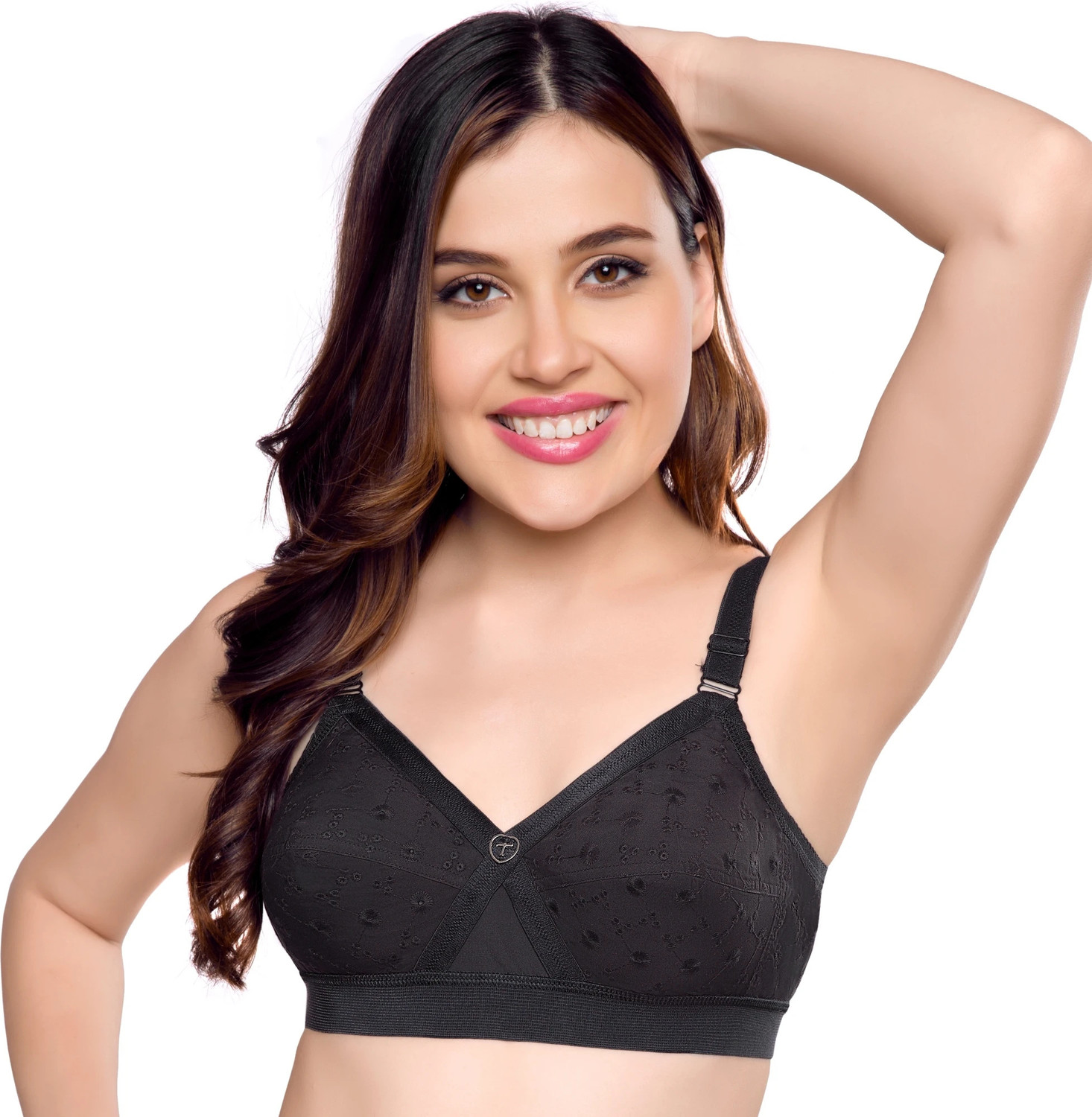Image of Trylo Women Full Coverage Non Padded Bra (White)