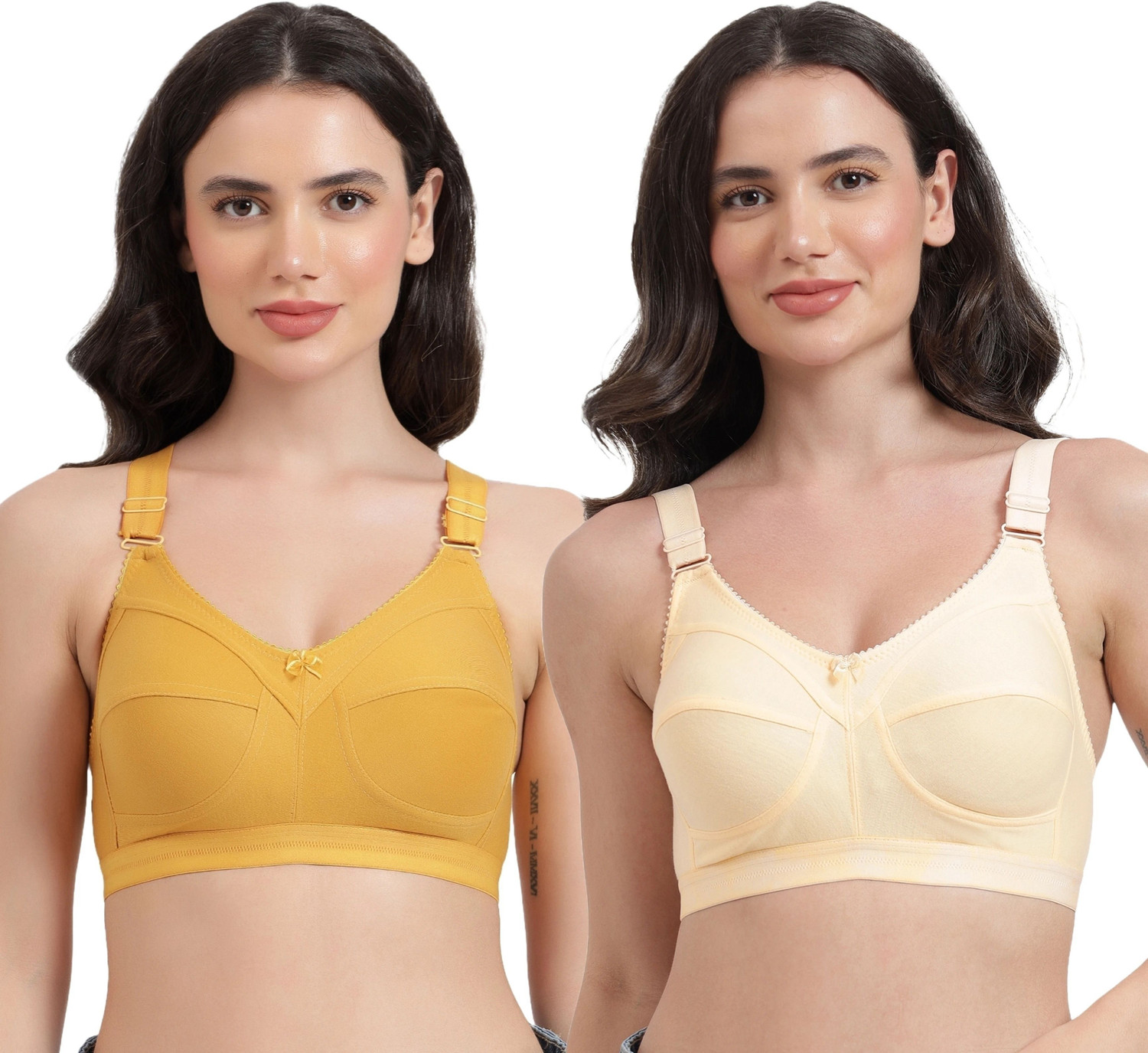 Image of Bella Beauty Women Cami Bra Non Padded Bra (Yellow)