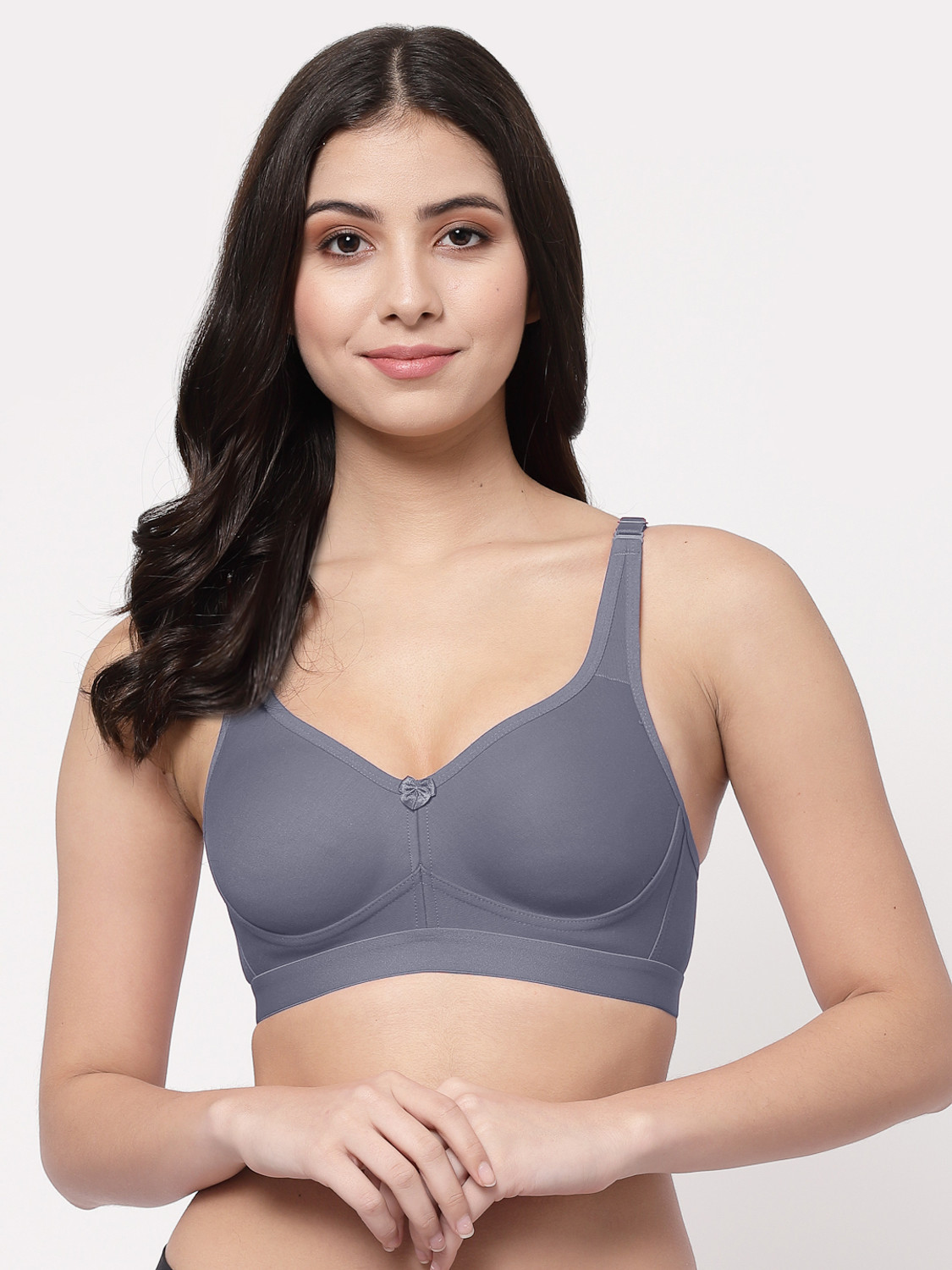 Image of Groversons Paris Beauty Women Full Coverage Non Padded Bra (Beige)