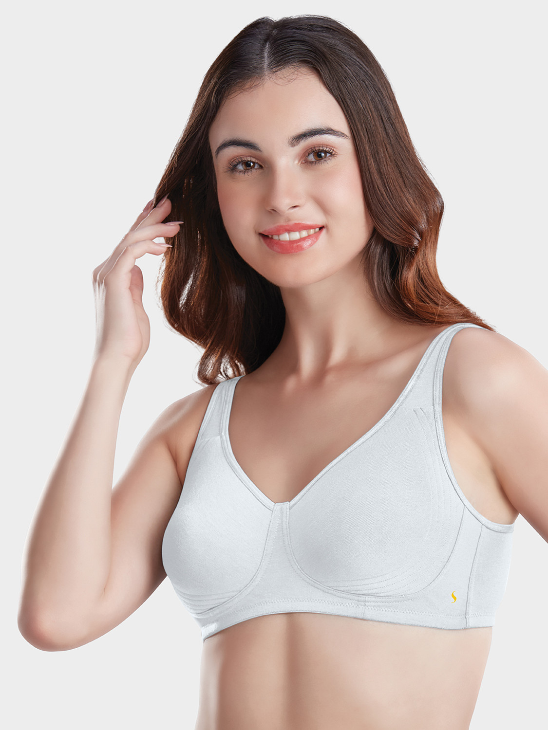 Image of Fabme Women Full Coverage Non Padded Bra (White)