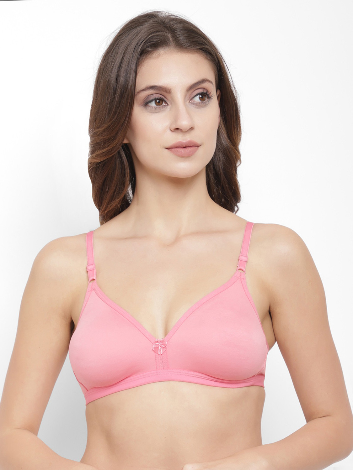 Image of Floret Women T-Shirt Non Padded Bra (White)