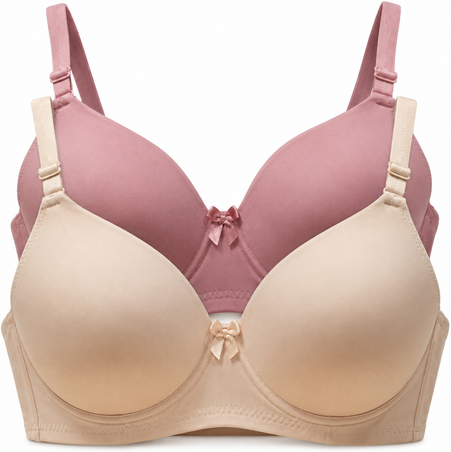 Image of SIDA Pack of 3 Women T-Shirt Lightly Padded Bra (Pink, Green, Blue)