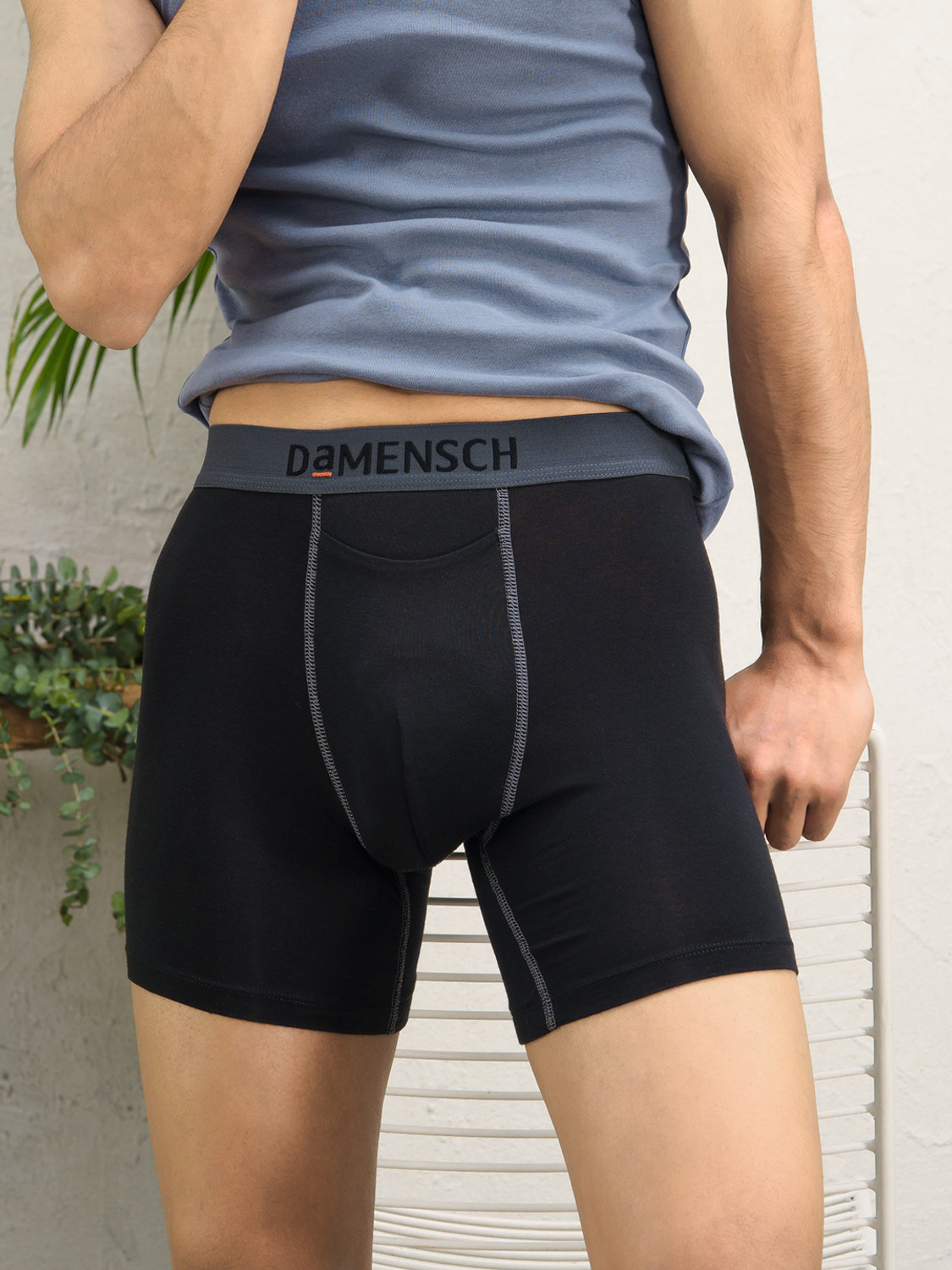 Image of Damensch Pack of 3 Micro Modal Stretch V Shape Solid Men Brief