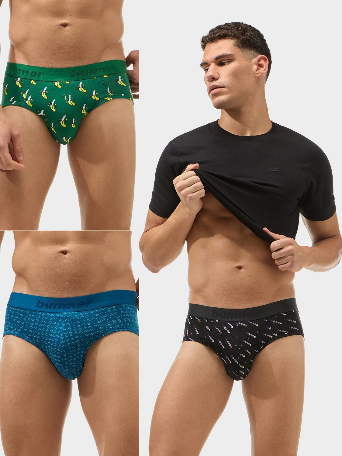 Image of Bummer Pack of 2 Micro Modal Underwear, Soft and Brethable Printed Men Trunk