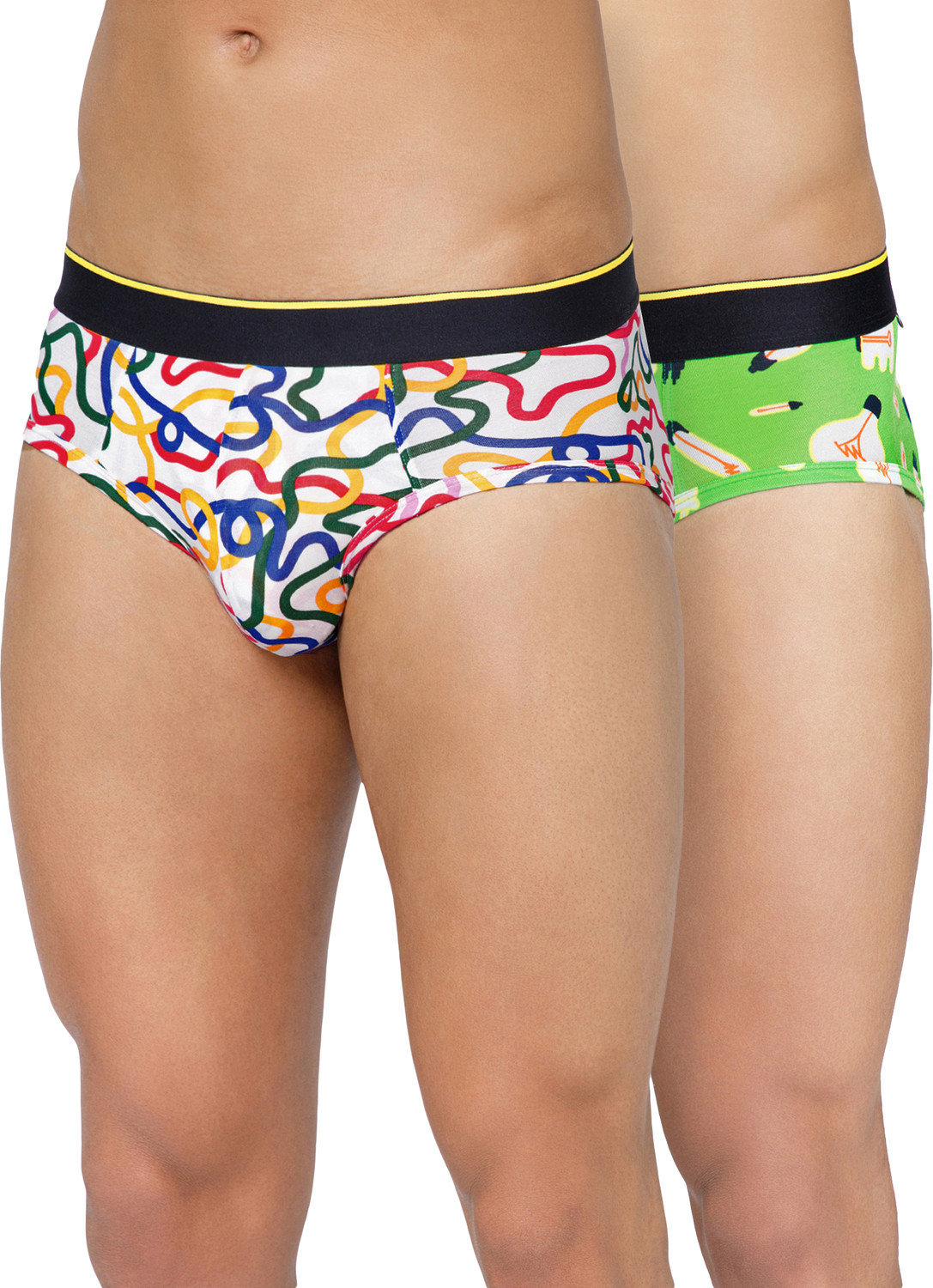 Image of Bummer Pack of 2 Micro Modal Underwear, Soft and Brethable Printed Men Trunk
