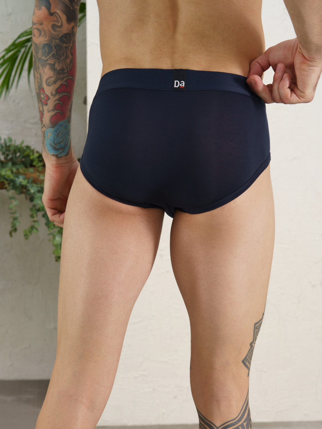 Image of Damensch Pack of 3 Micro Modal Stretch V Shape Solid Men Brief