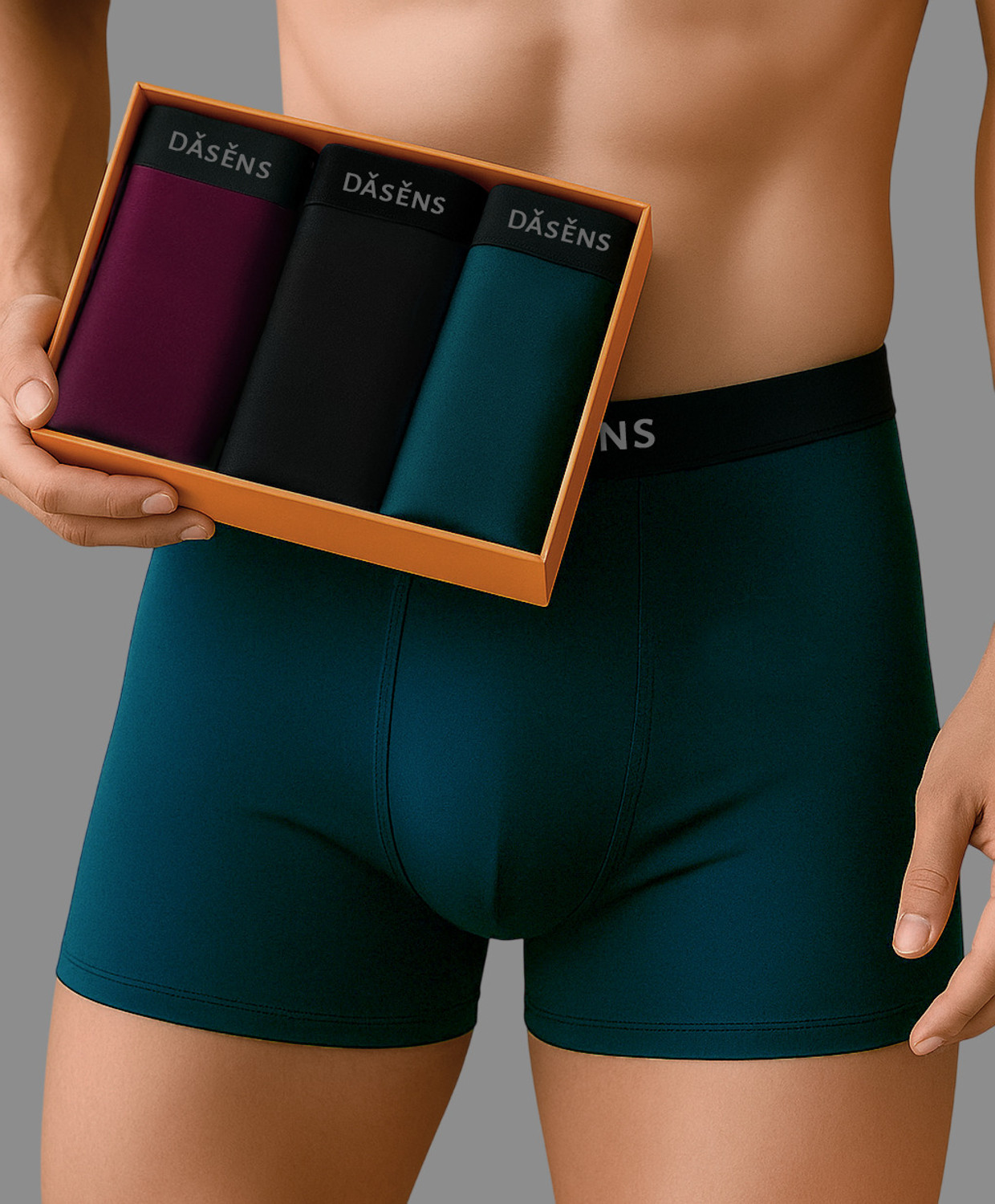 Image of Dasens Pack of 3 Solid Men Trunk