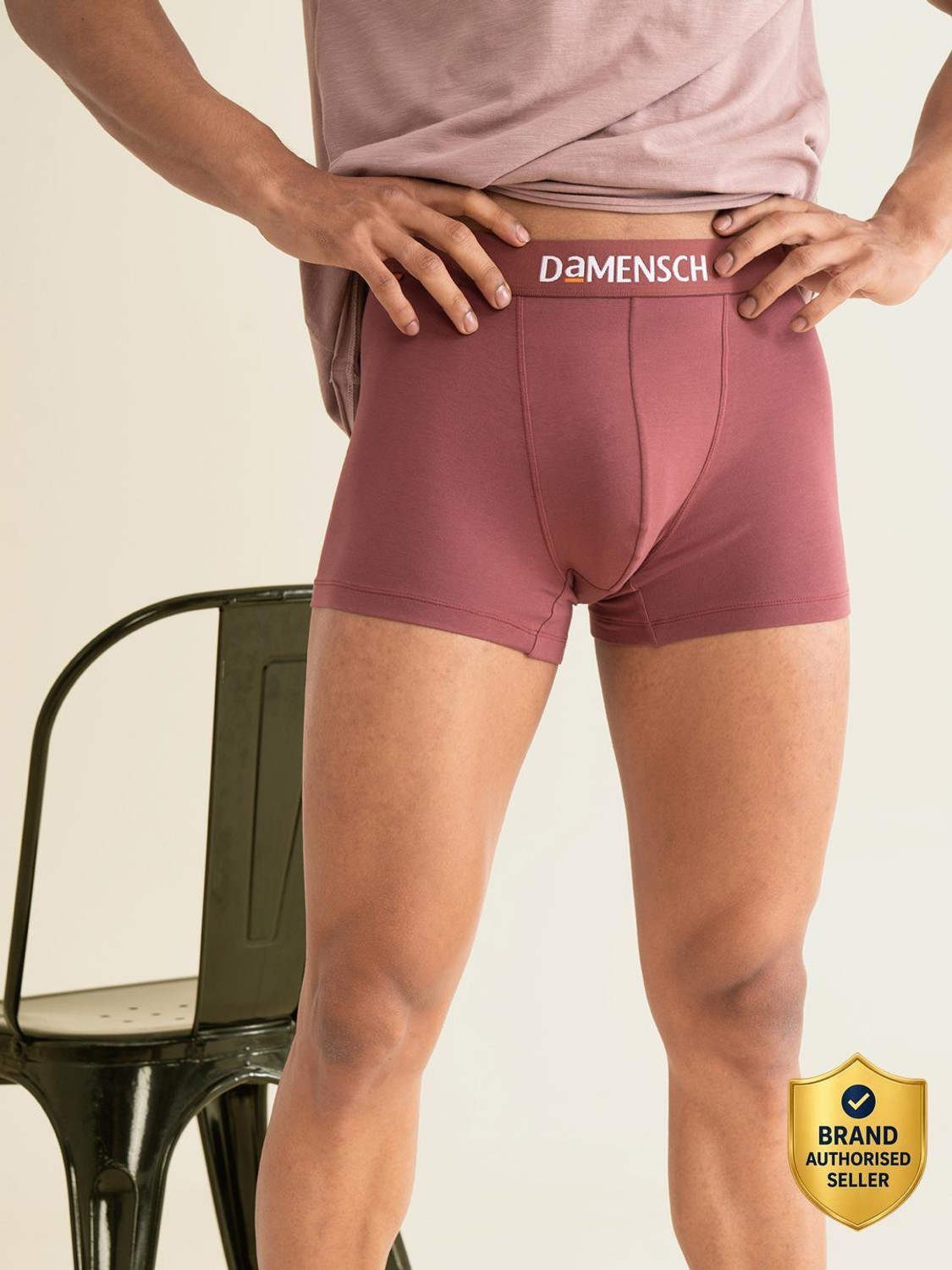 Image of Damensch Pack of 3 Feel Mint Cotton Anti-Bacterial Solid Men Trunk