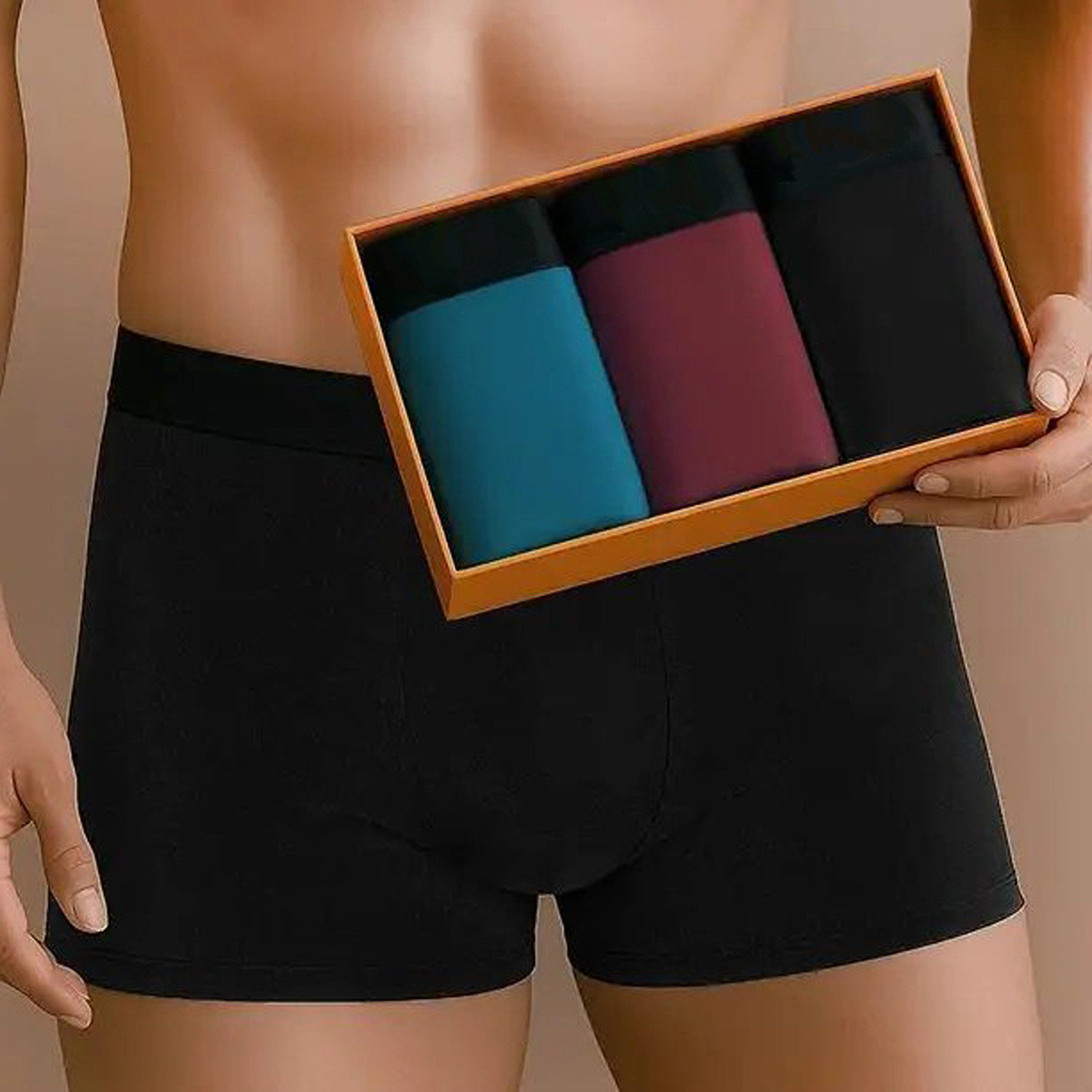 Image of Dasens Pack of 3 Solid Men Trunk