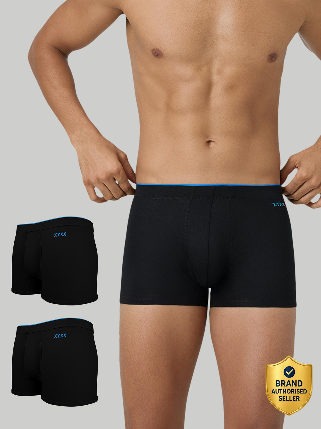 Image of XYXX Pack of 2 Uno Intellisoft Micro Modal Solid Men Trunk