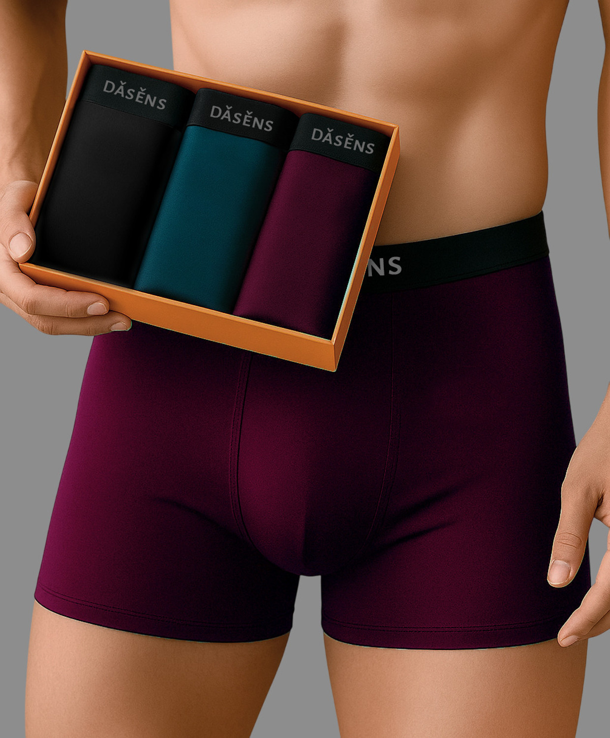 Image of Dasens Pack of 3 Solid Men Trunk