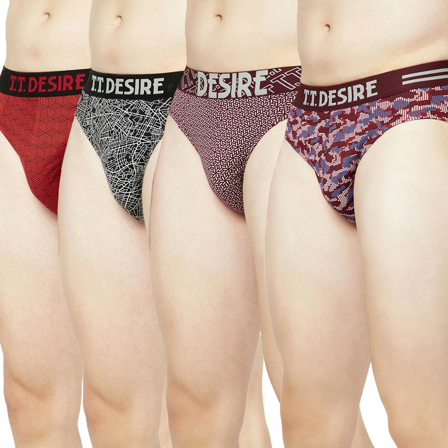 Image of WYATT Pack of 5 Printed Men Brief