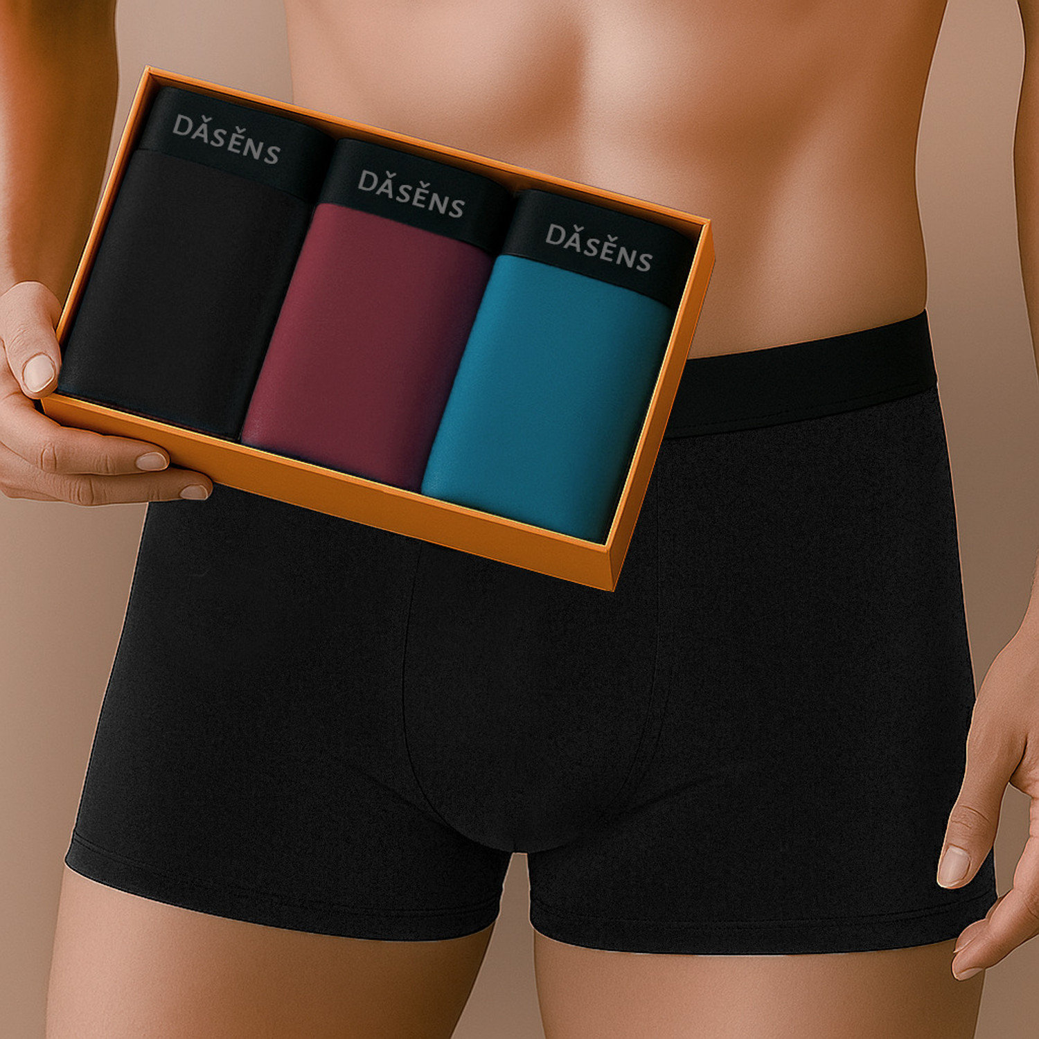 Image of Dasens Pack of 3 Solid Men Trunk
