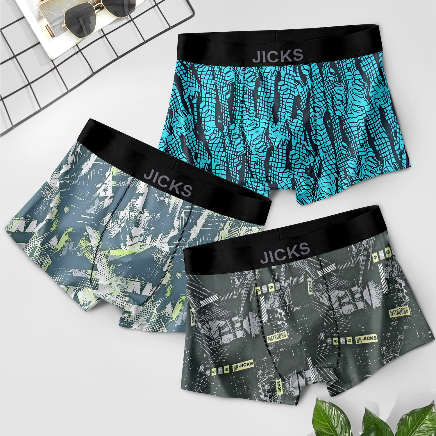 Image of Dasens Pack of 3 Solid Men Trunk