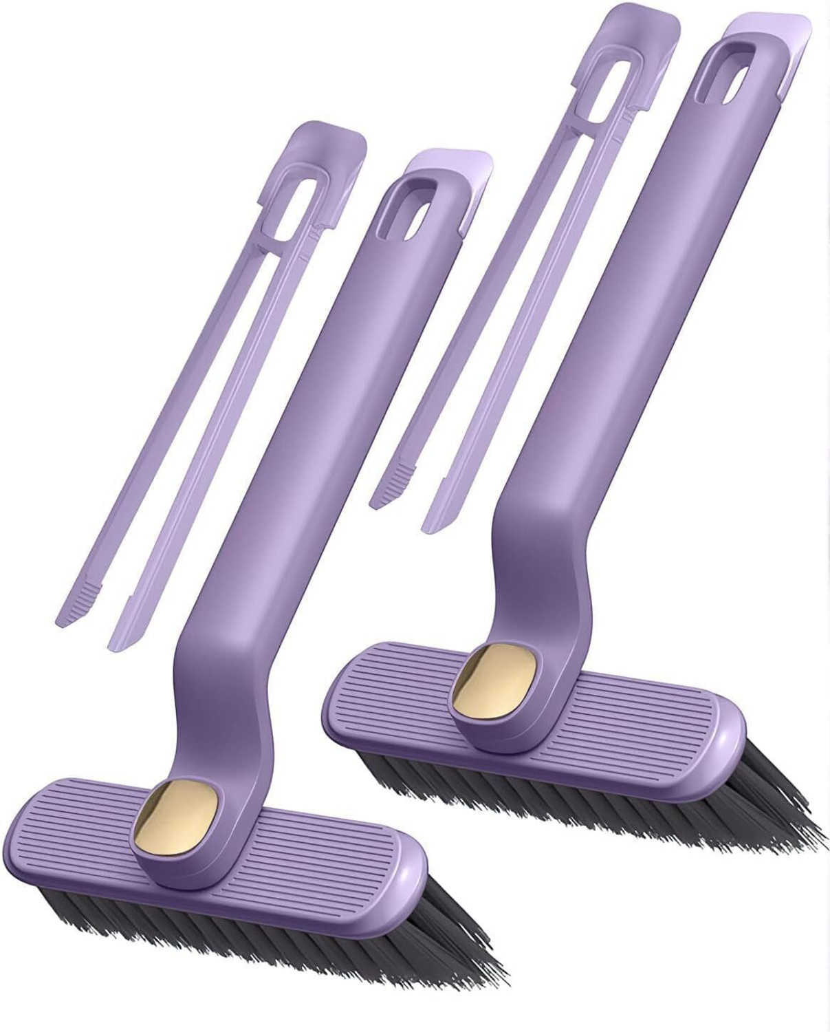 Image of EDICON 2 in 1 Floor Cleaning Brush with Rubber Squeegee Silicone, Plastic Wet and Dry Brush (Multicolor)
