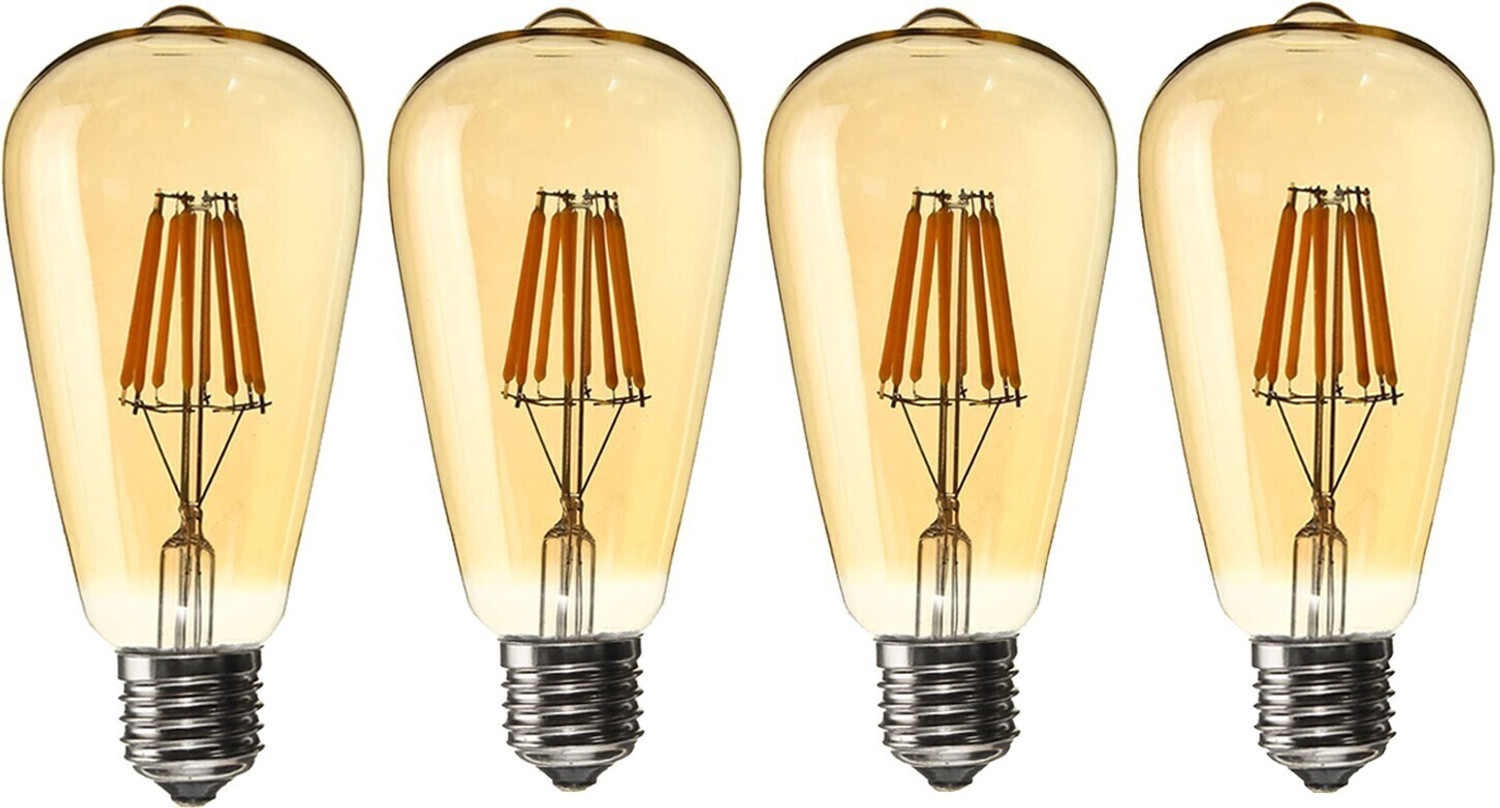 Image of Inteq 6 W Eye Safety Compliance Standard E27 Decorative Bulb (Multicolor, Pack of 5)