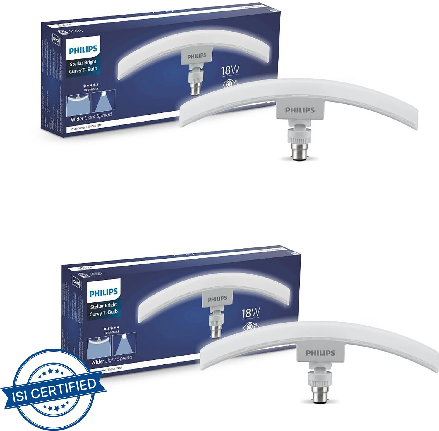 Image of PHILIPS 15 W Multi Watt Standard B22 LED Bulb (White, Pack of 6)
