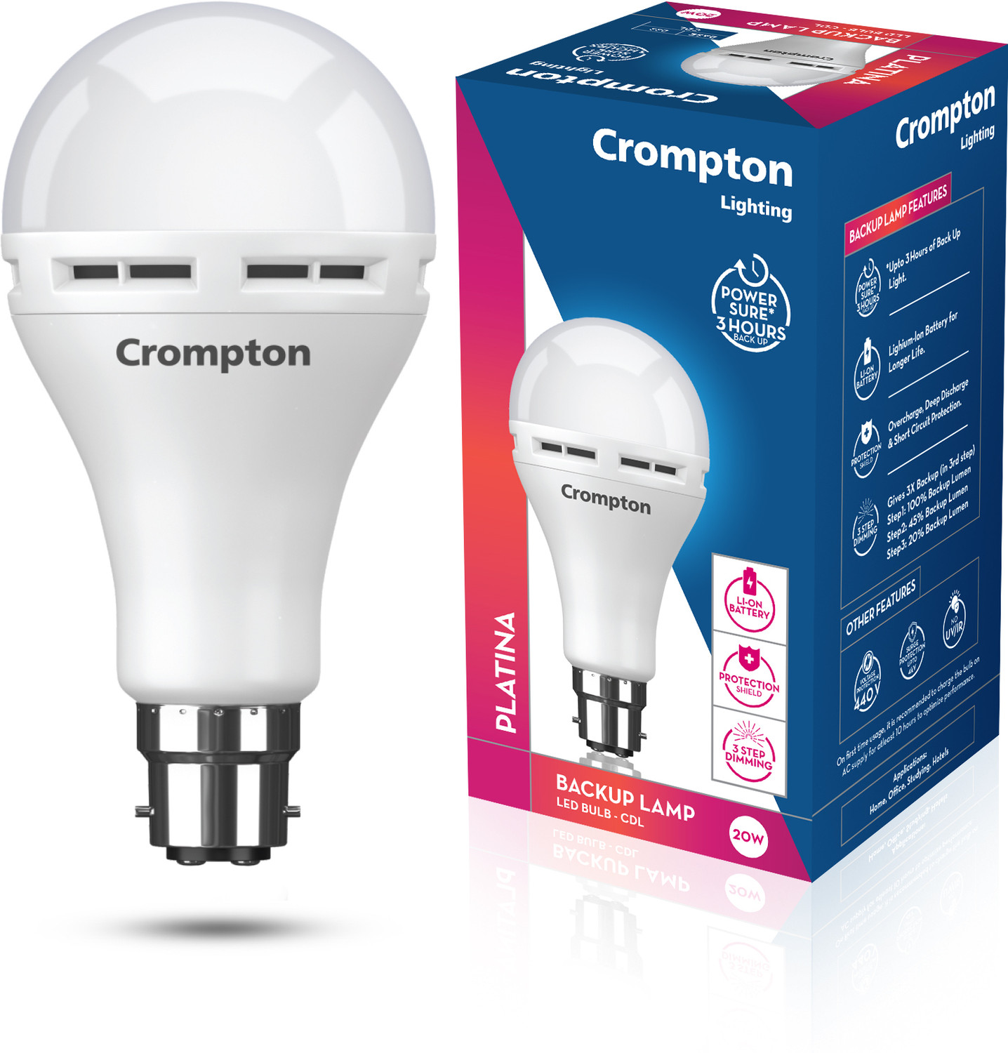 Crompton Platina 3-Hour Emergency Bulb - Image 1