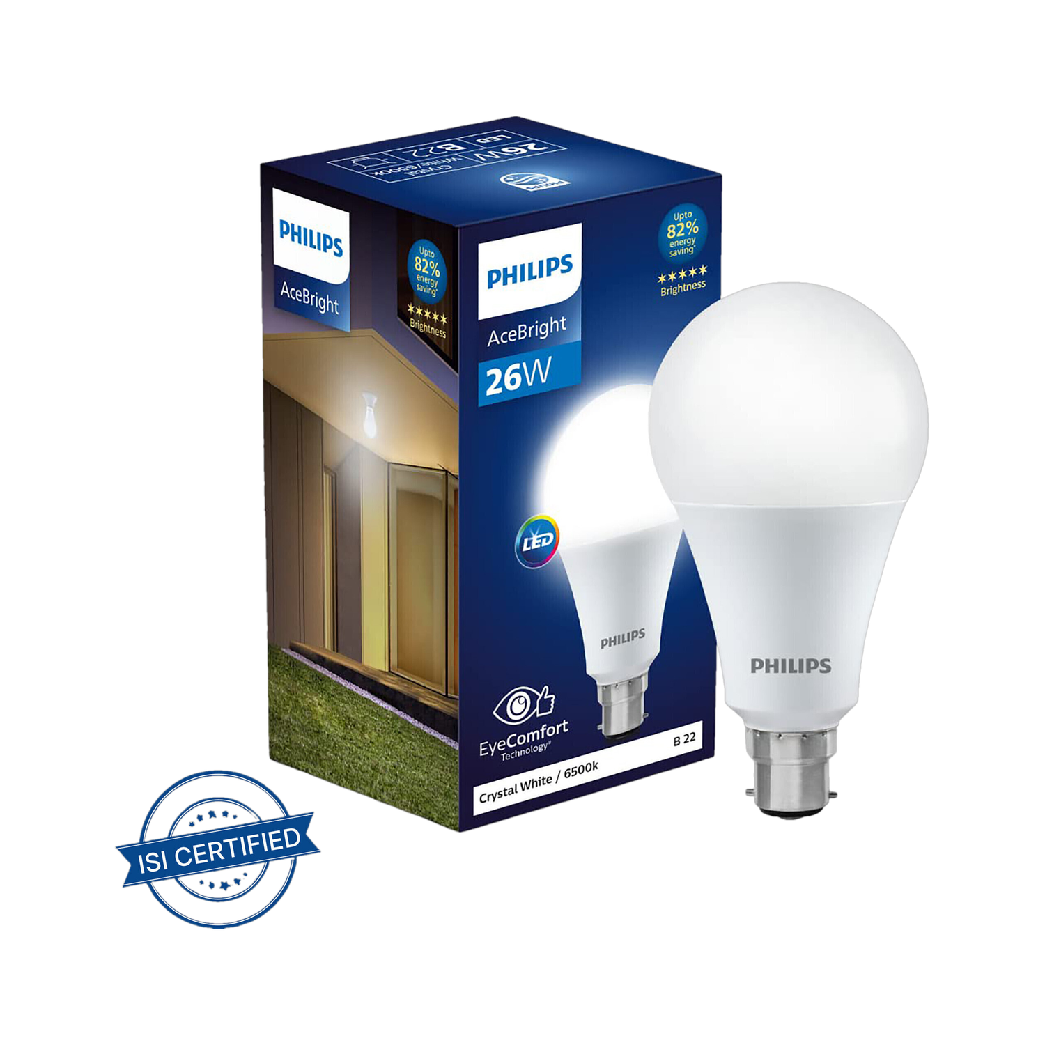 Image of PHILIPS 15 W Multi Watt Standard B22 LED Bulb (White, Pack of 3)