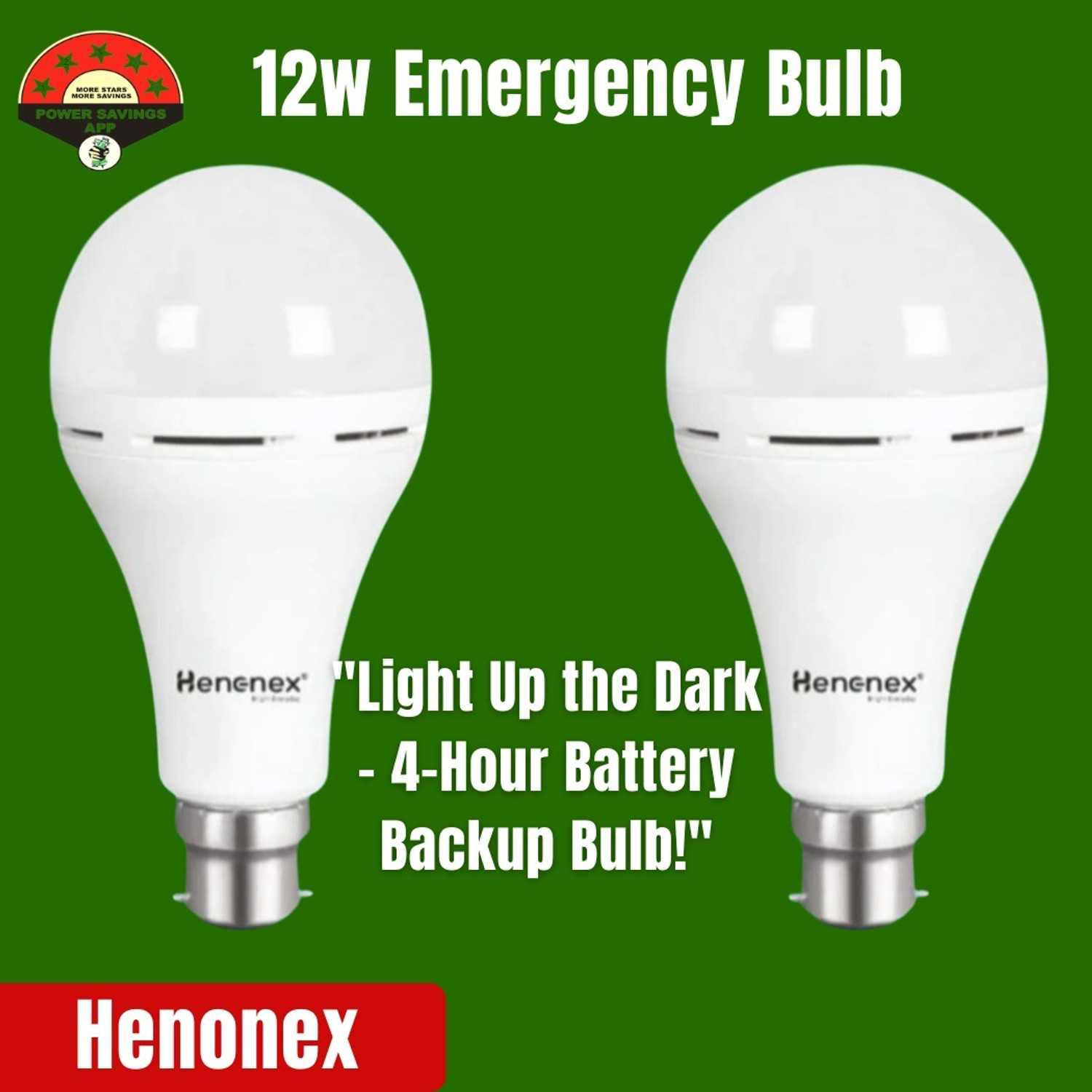 Image of ONIEXO 12 Watt B22 LED White Rechargeable Emergency light Inverter Bulb 4 hrs Bulb Emergency Light (White)