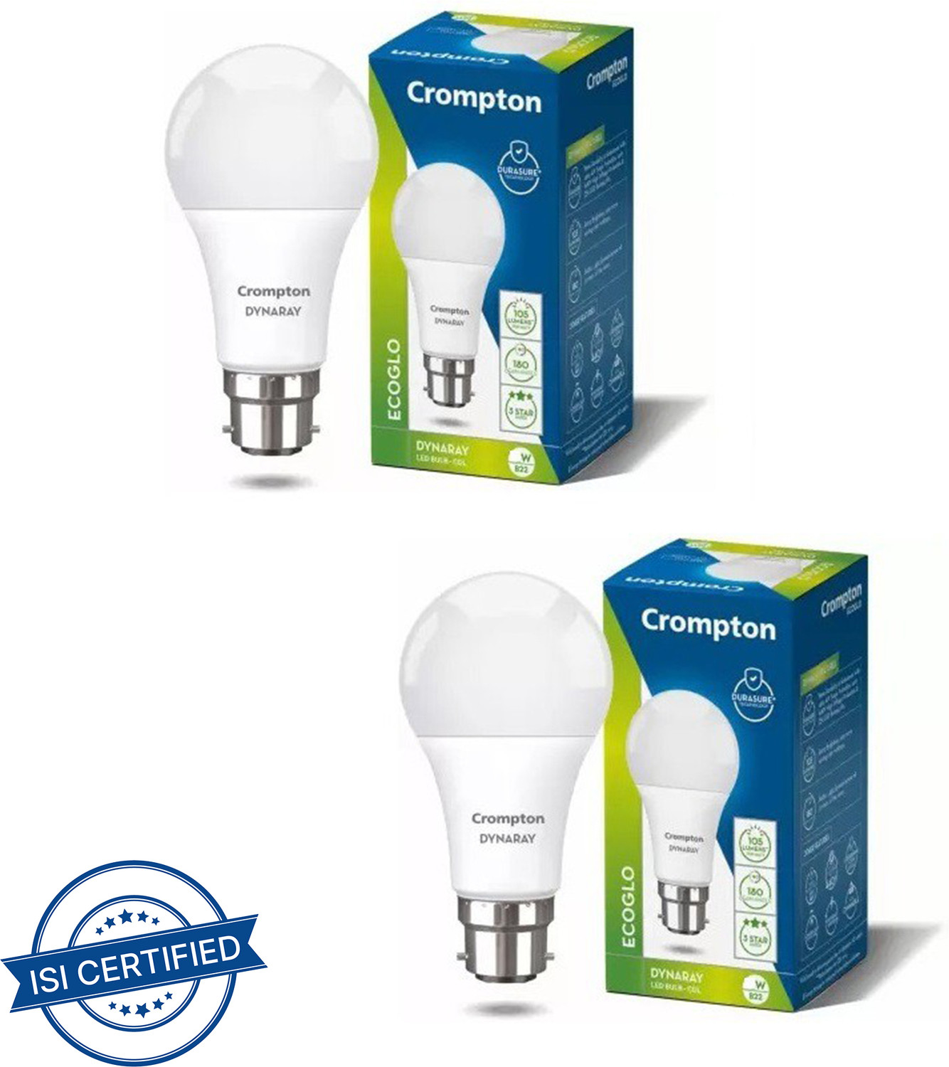 Image of PHILIPS 14 W Multi Watt Standard B22 LED Bulb (Multicolor, Pack of 5)
