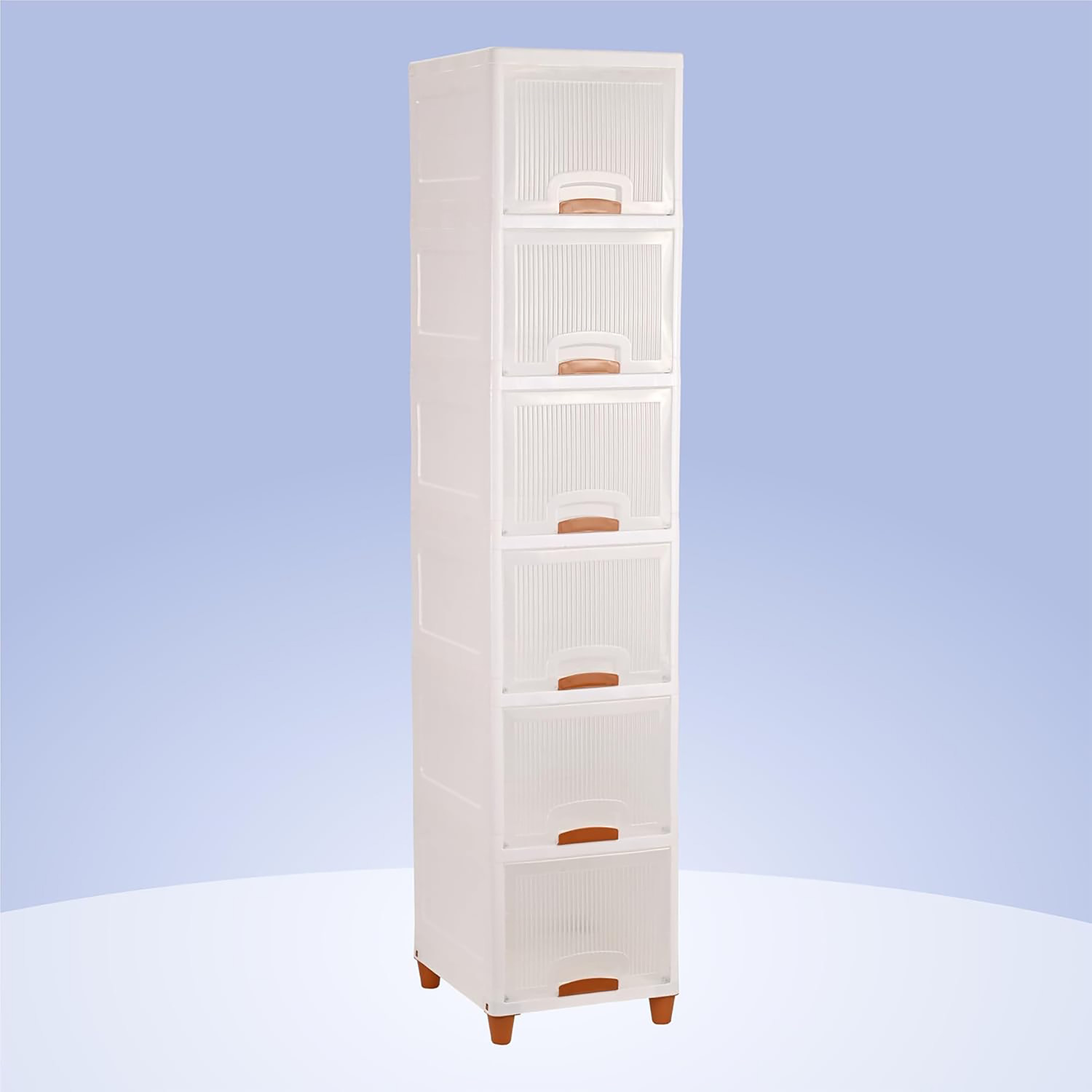 Image of vokay MULTI Layer Plastic Modular Basket Drawer Chest Storage Plastic Free Standing Cabinet (Finish Color - Multicolour, Pre-assembled)