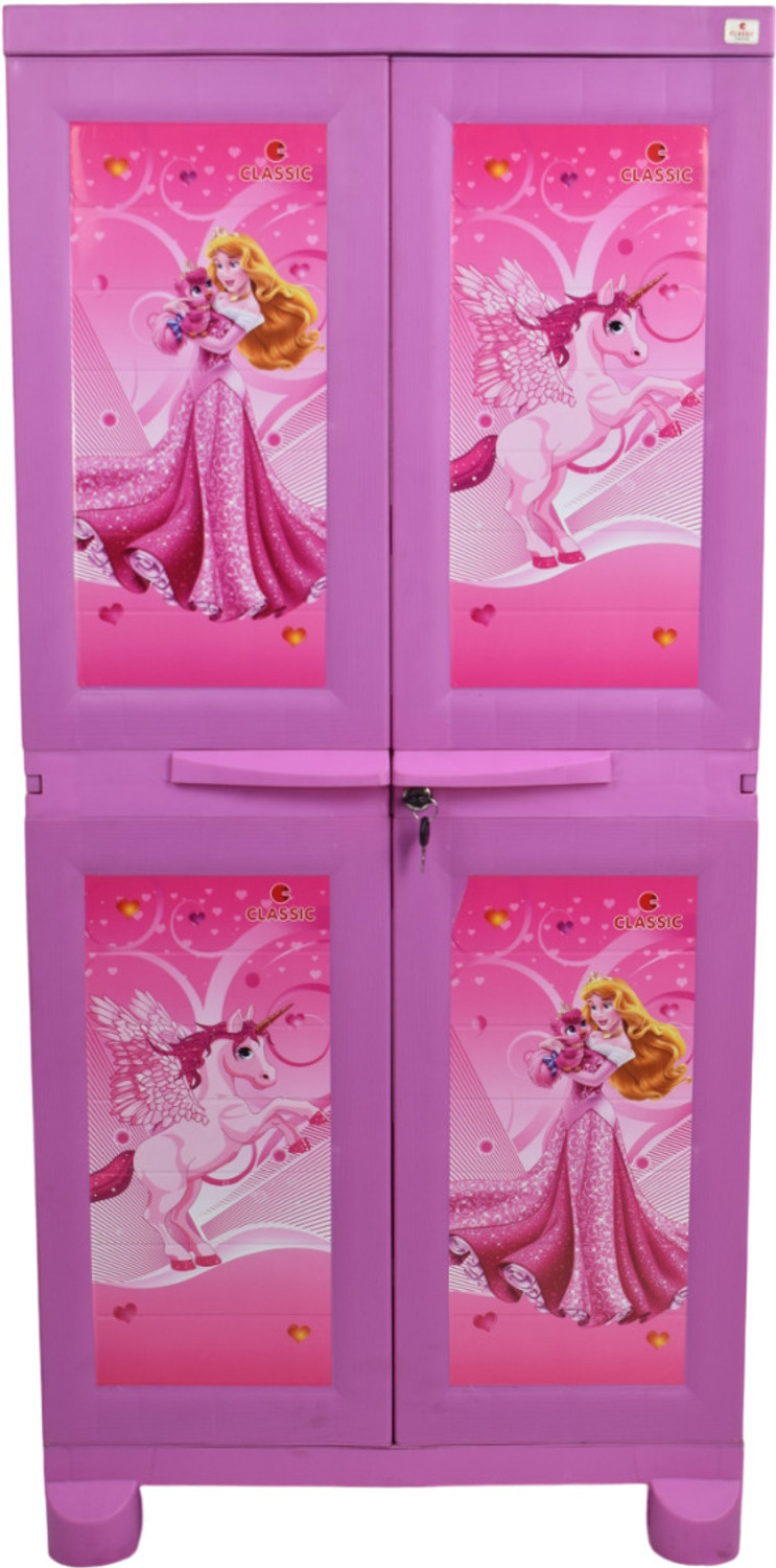 Image of Cello Kidzbee Mega Marvel Bamboo Budies Cabinet Plastic Material for kids | Plastic Cupboard (Finish Color - Peach, DIY(Do-It-Yourself))