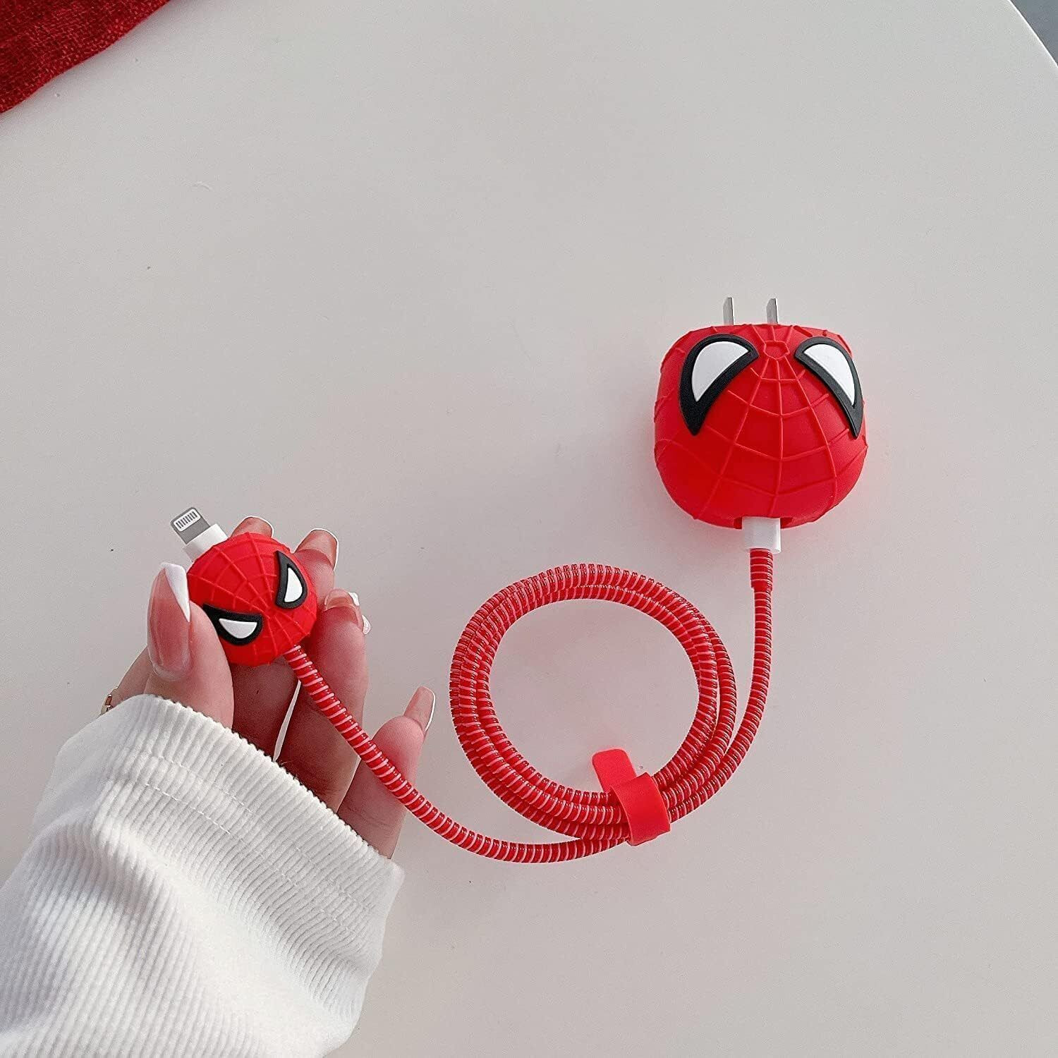 Image of MOBISINGH Silicone Pull String Headphone Case For Apple Airpods 1st Generation, Apple Airpods 2nd Generation (SPIDERMAN)